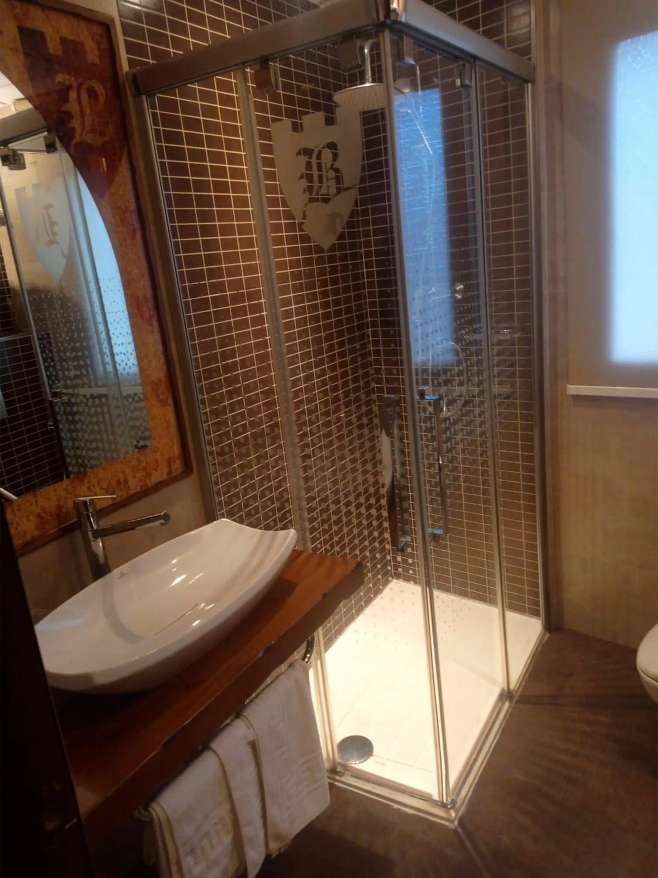 Shower, Bathroom in Hotel La Brasa