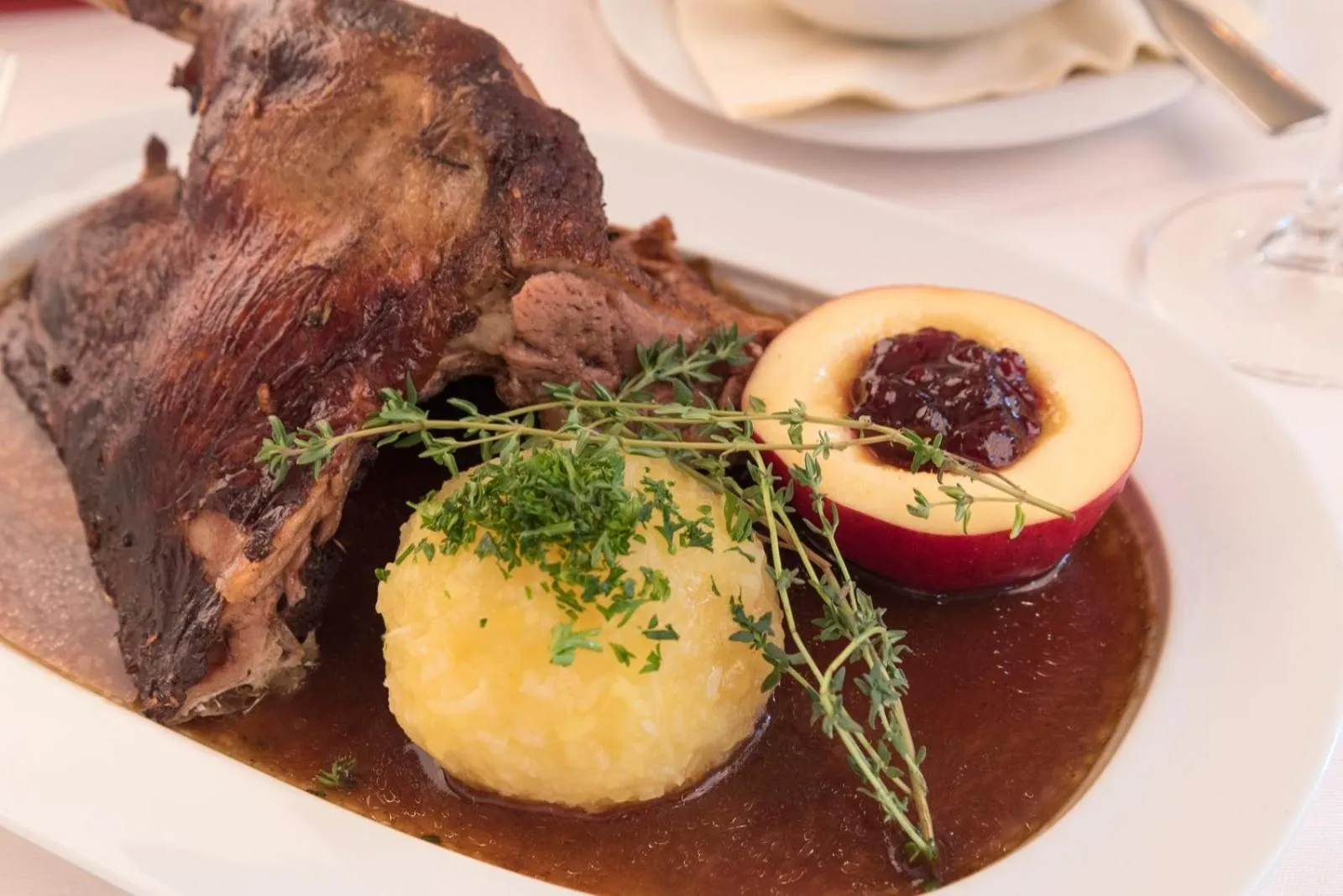 Food close-up in Hotel Restaurant Lohmühle