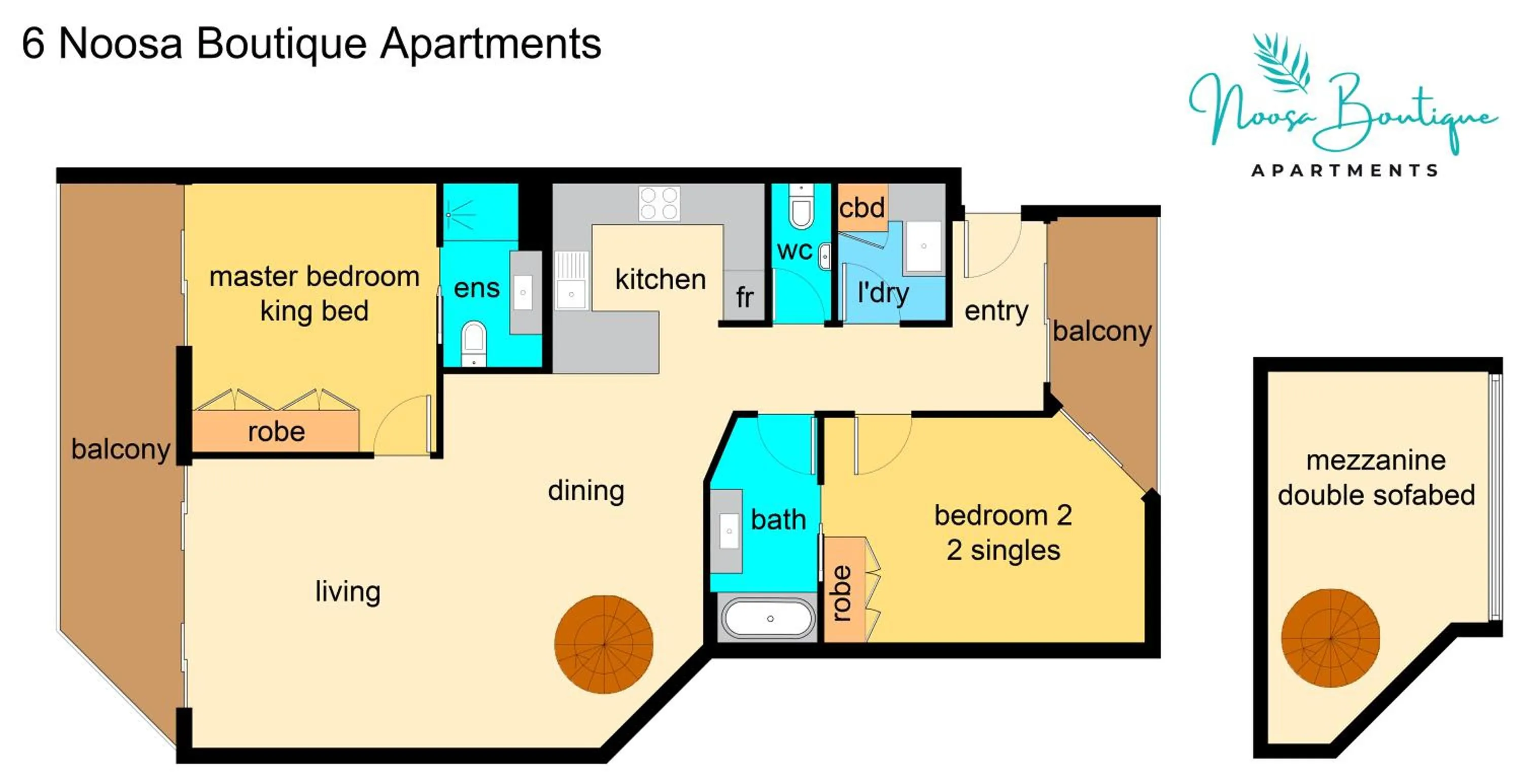 Floor plan in Noosa Boutique Apartments & Elkhorn Villas