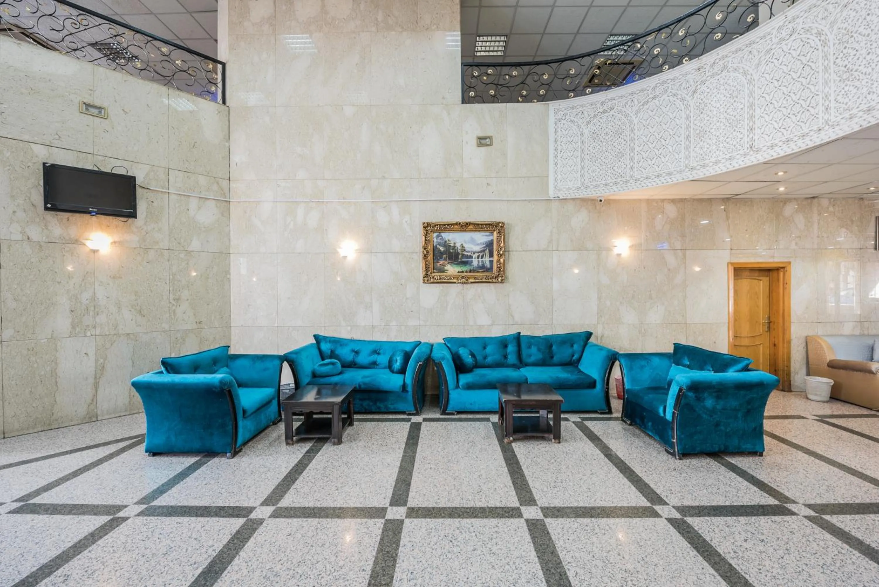 Seating area in Burj Al Mukhtara Hotel