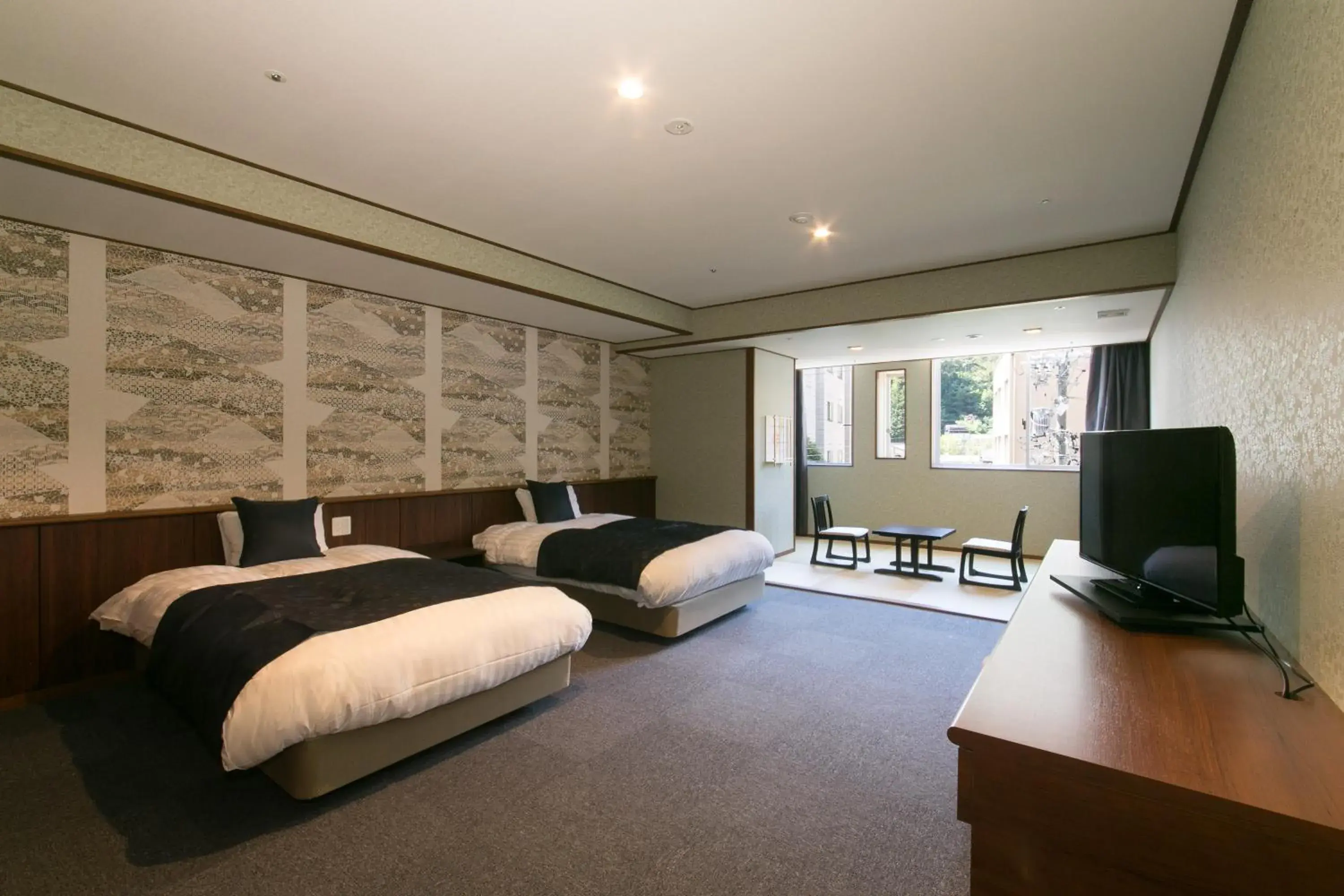 Superior Twin Room with Mountain View - Non-Smoking in Suimeikan Superior Twin Room with Mountain View - Non-Smoking in Suimeikan