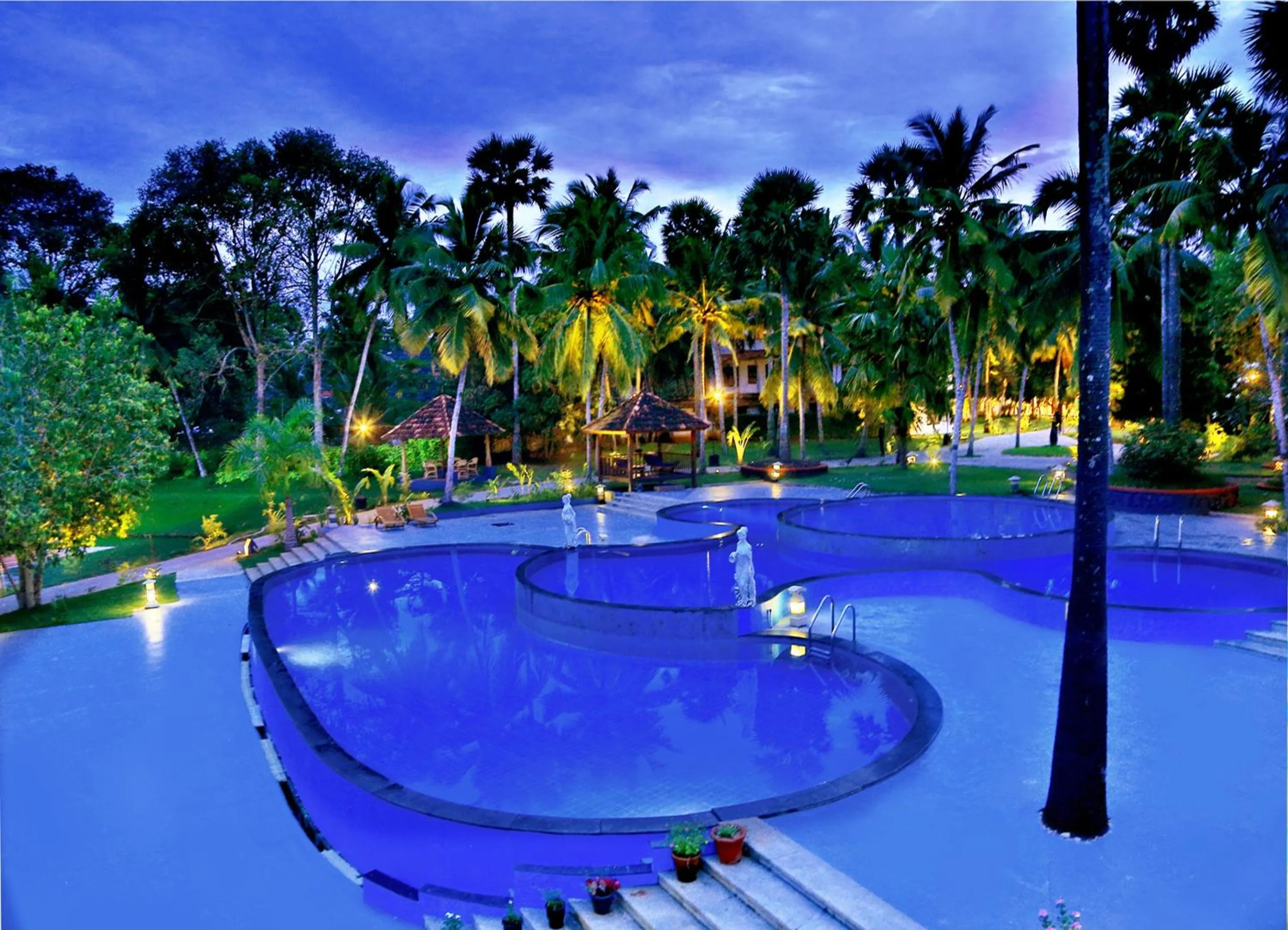 Pool view in Estuary Sarovar Premiere Poovar Island