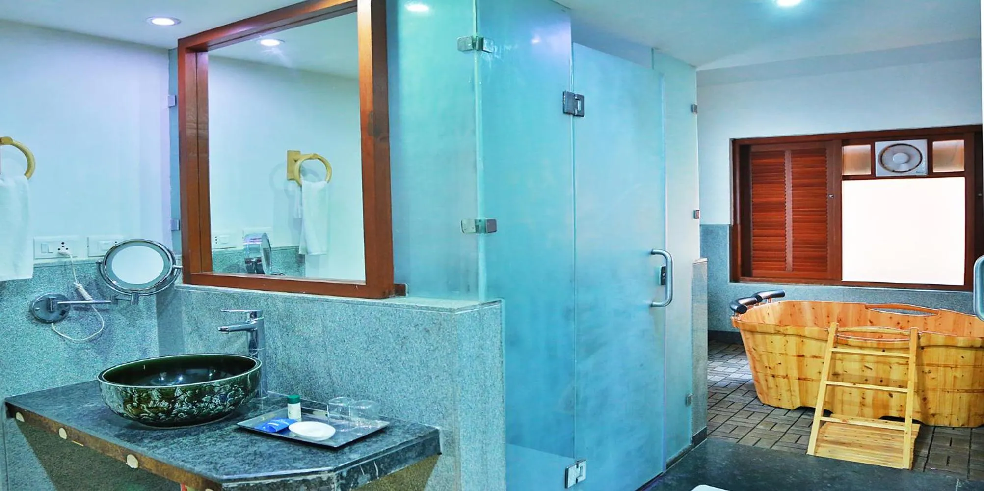 Bathroom in Estuary Sarovar Premiere Poovar Island