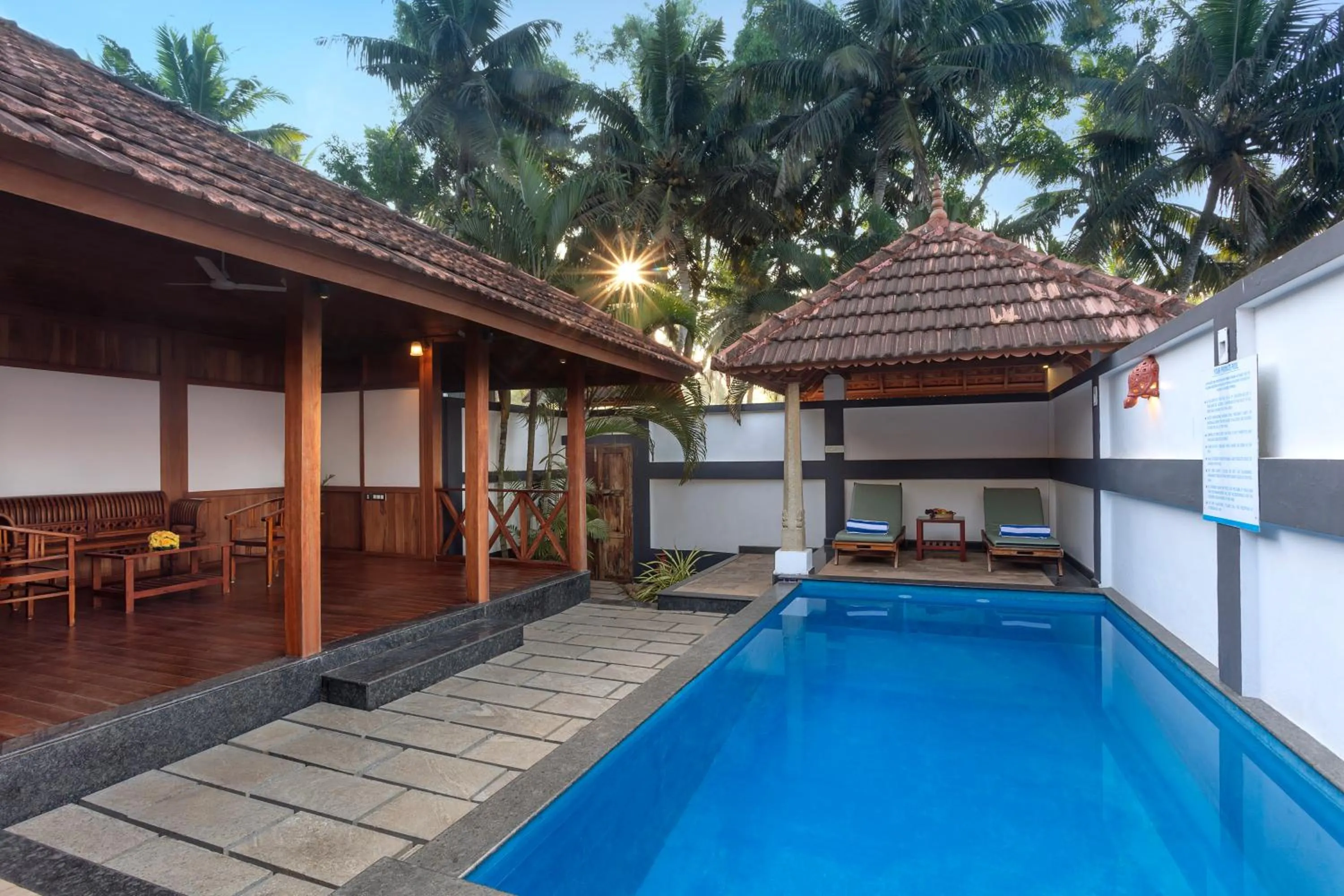 Swimming pool in Estuary Sarovar Premiere Poovar Island