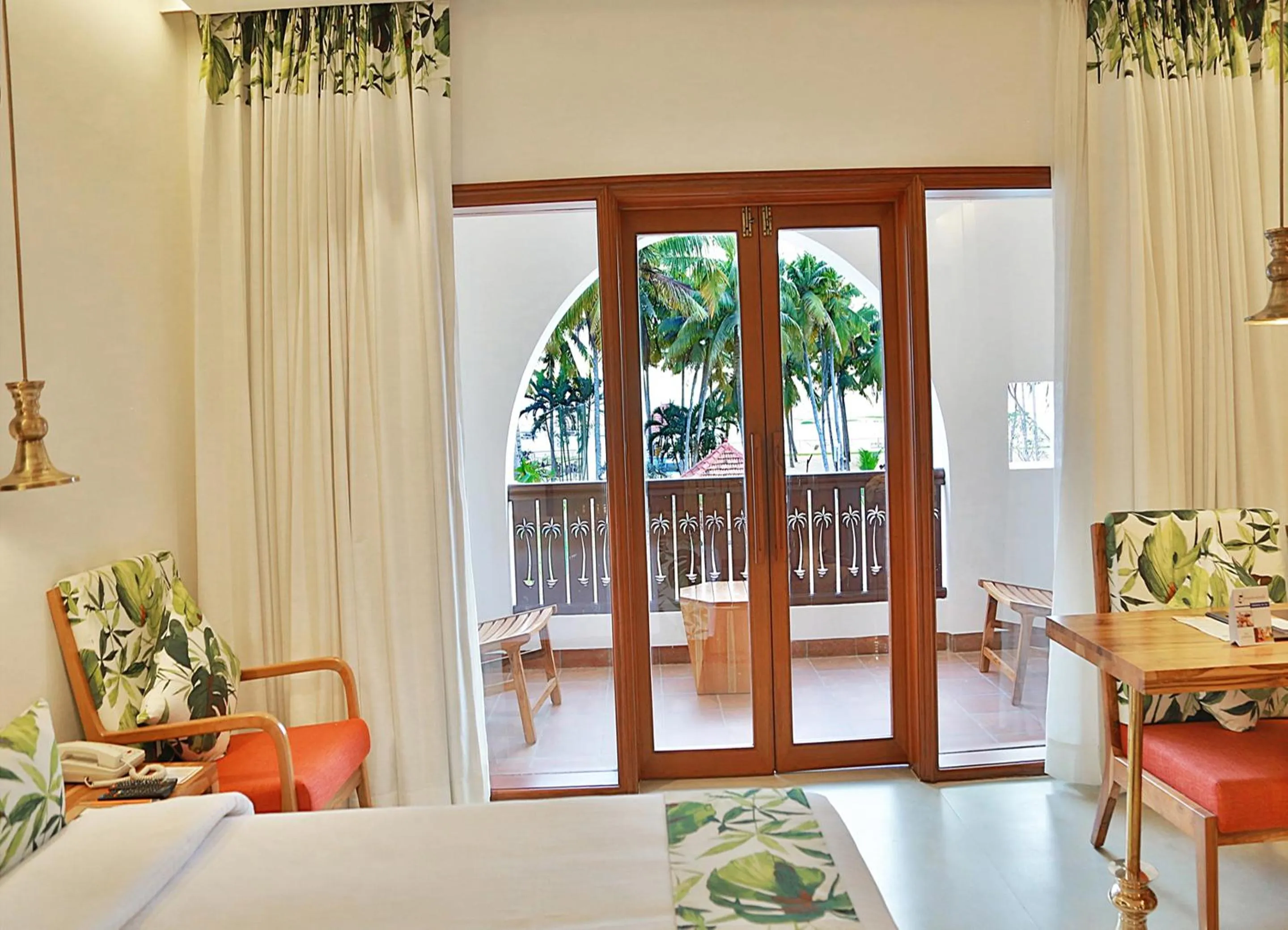 Seating area, Bed in Estuary Sarovar Premiere Poovar Island