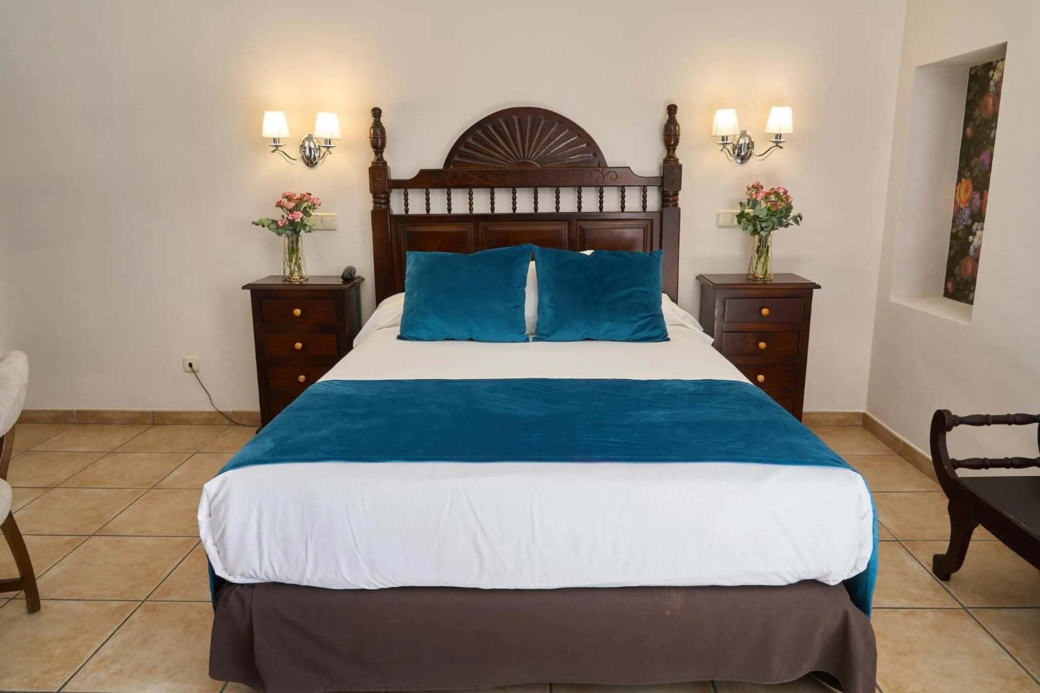 Decorative detail, Bed in Hotel María de Molina