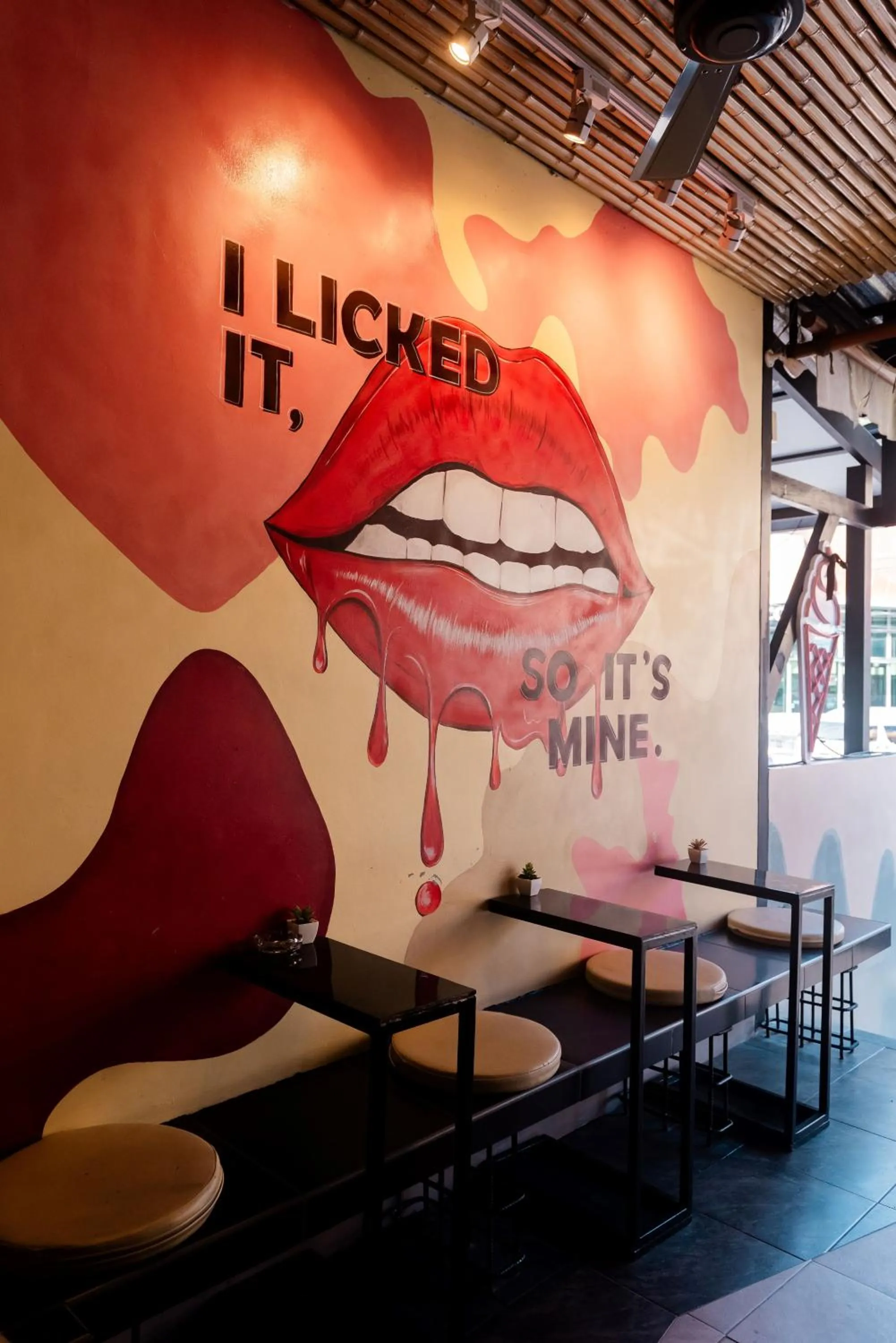 Seating area in Sleeper Hostel