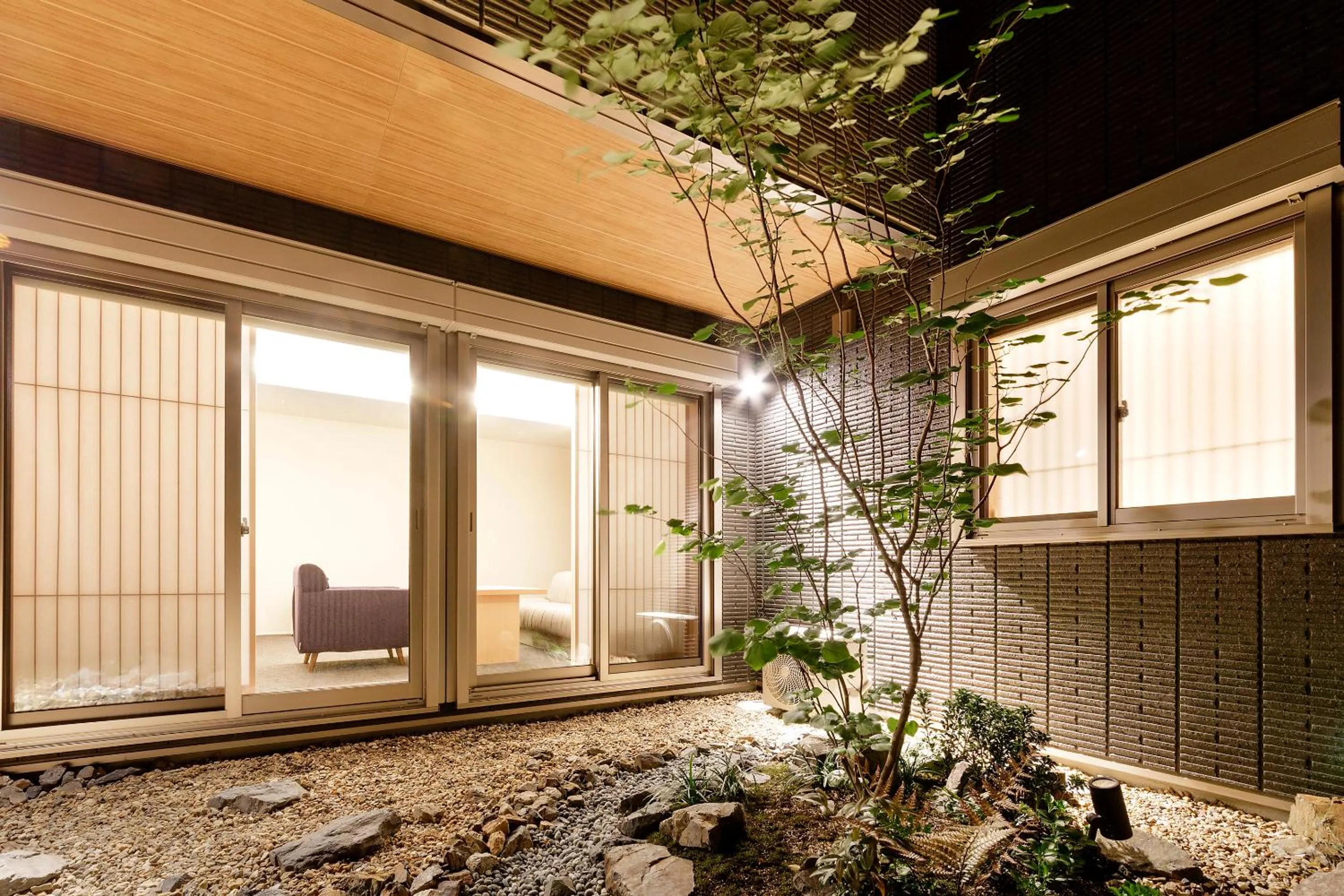 Inner courtyard view in Tomoya Residence Hotel Kyoto