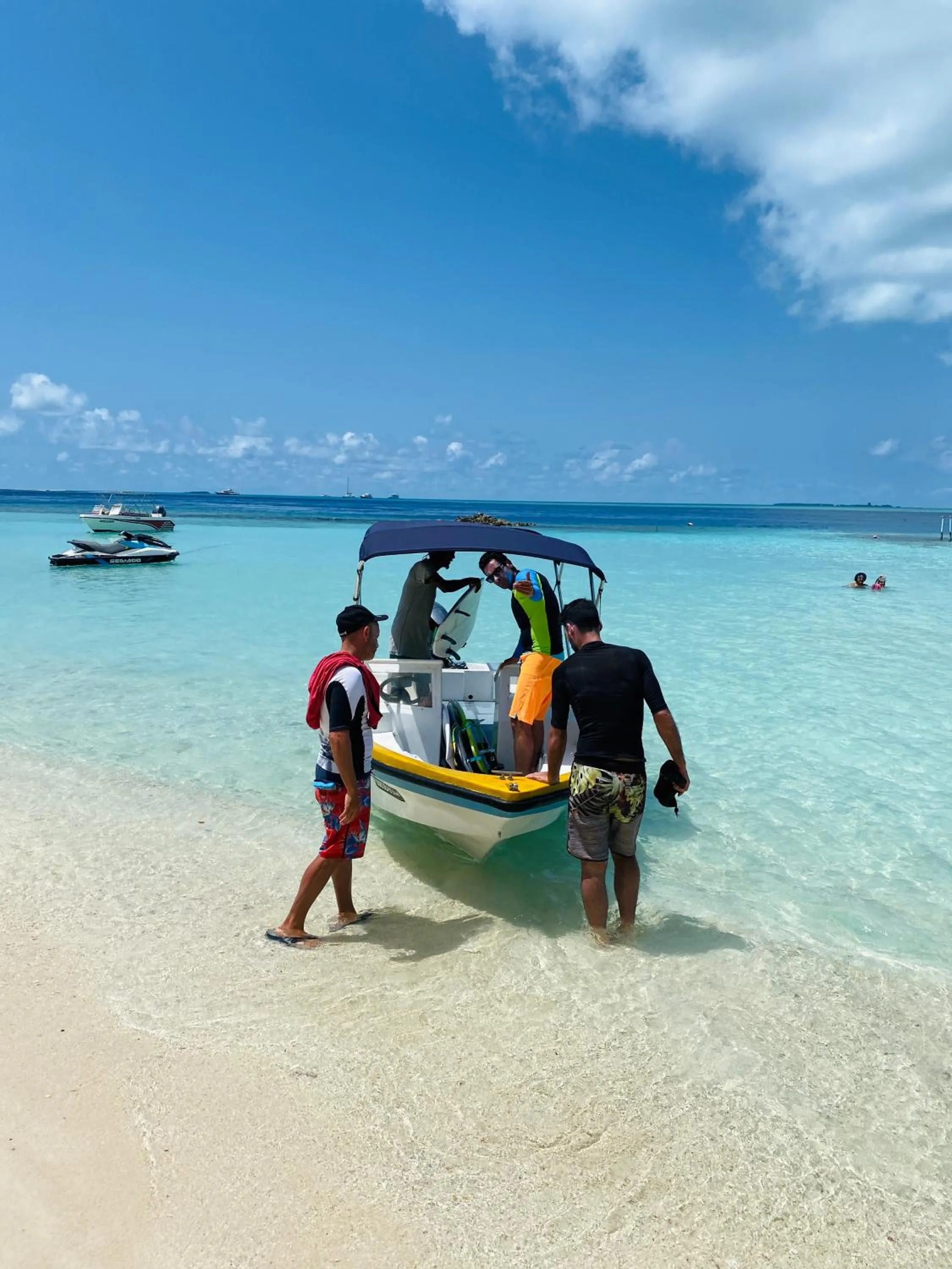 People in Reef Edge Thulusdhoo, Maldives