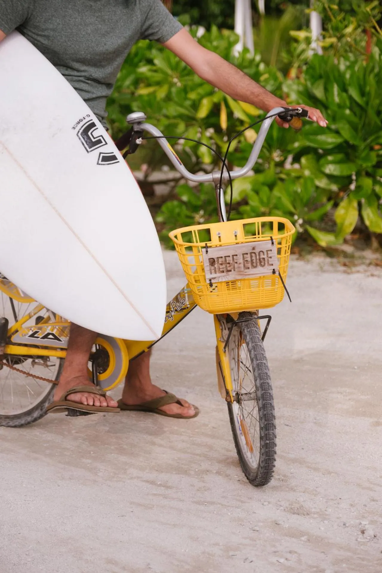 Cycling in Reef Edge Thulusdhoo, Maldives