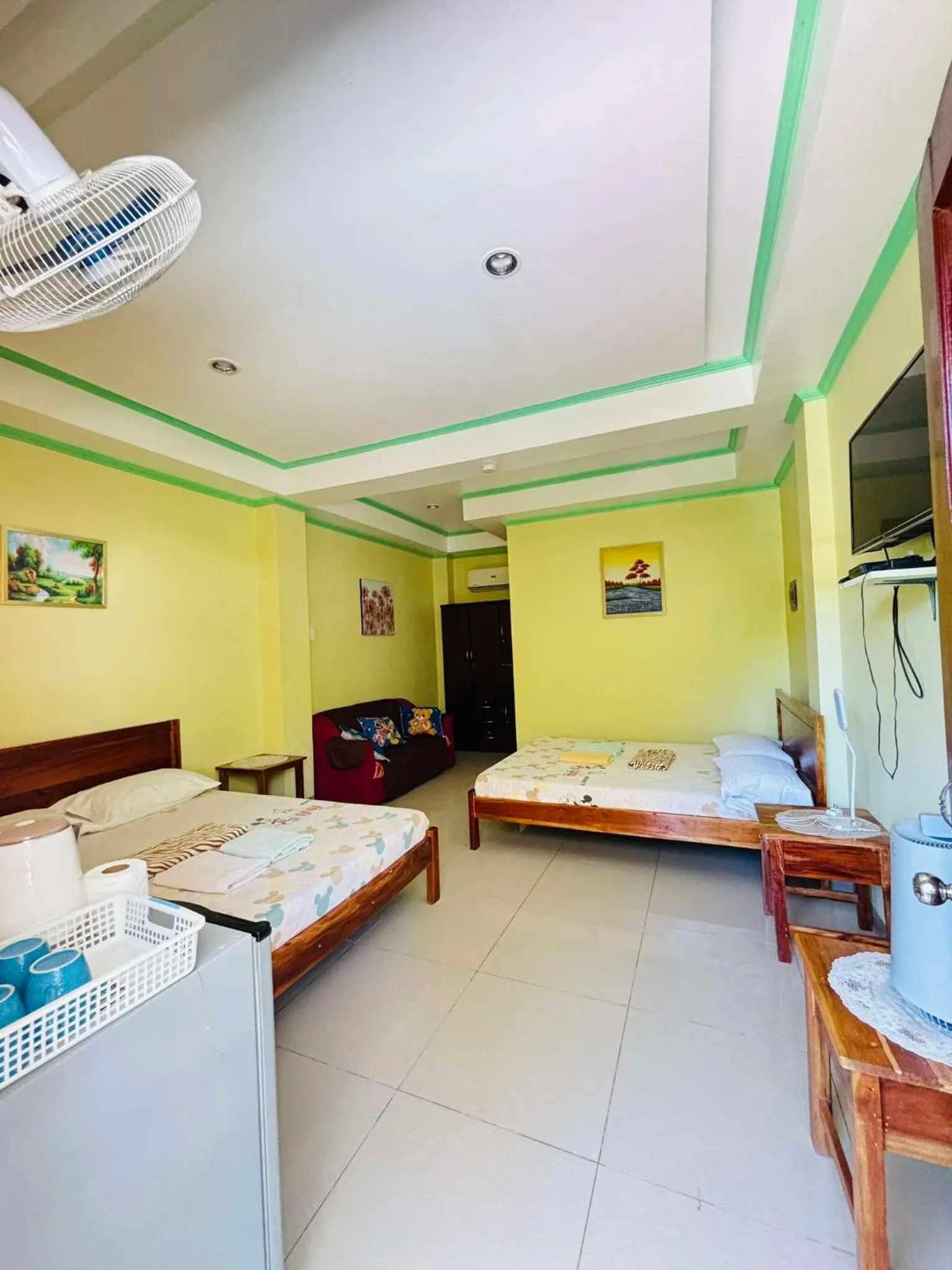 Bed in La Fela Pension House