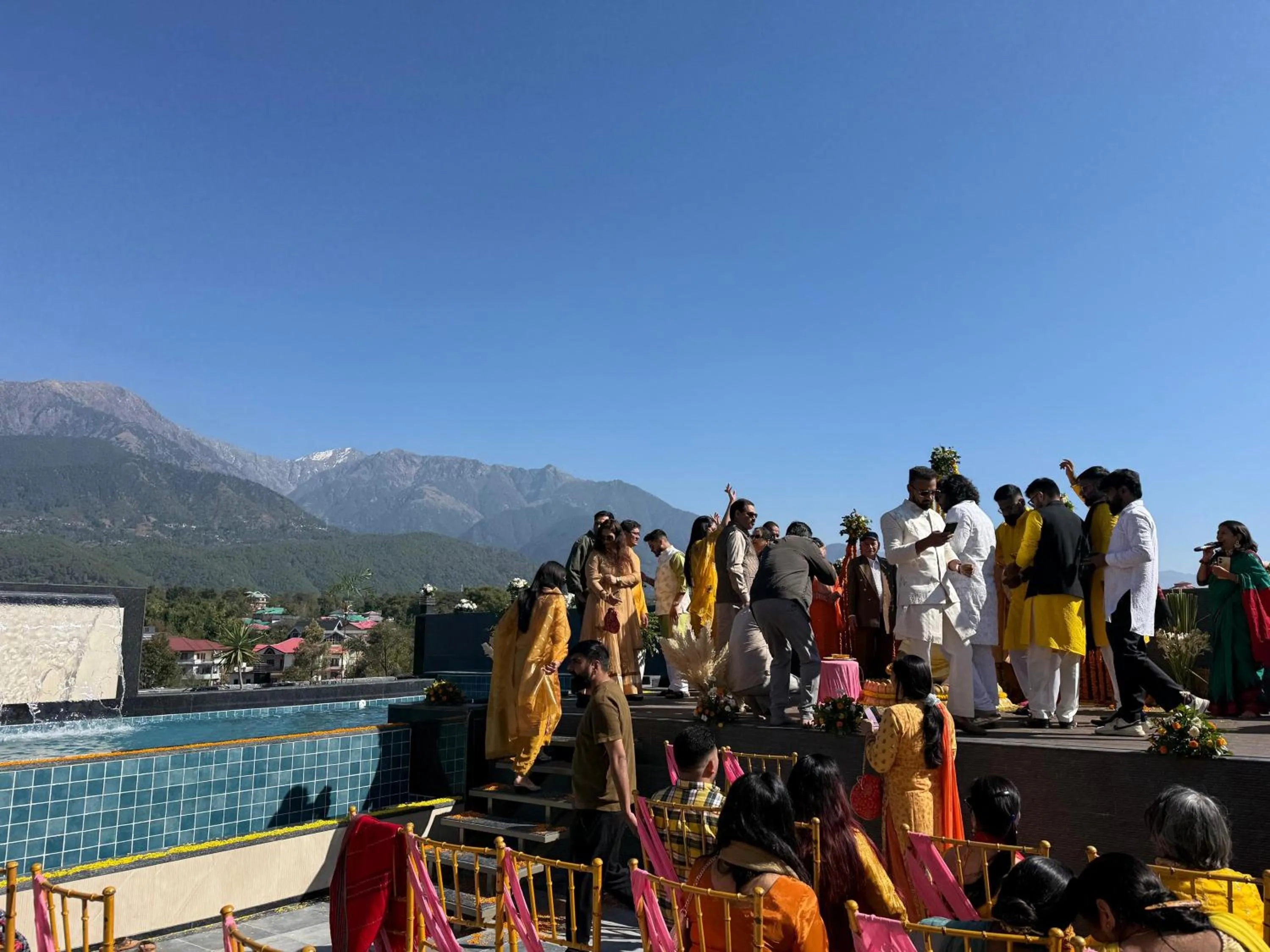 Swimming pool in The Bliss Palampur