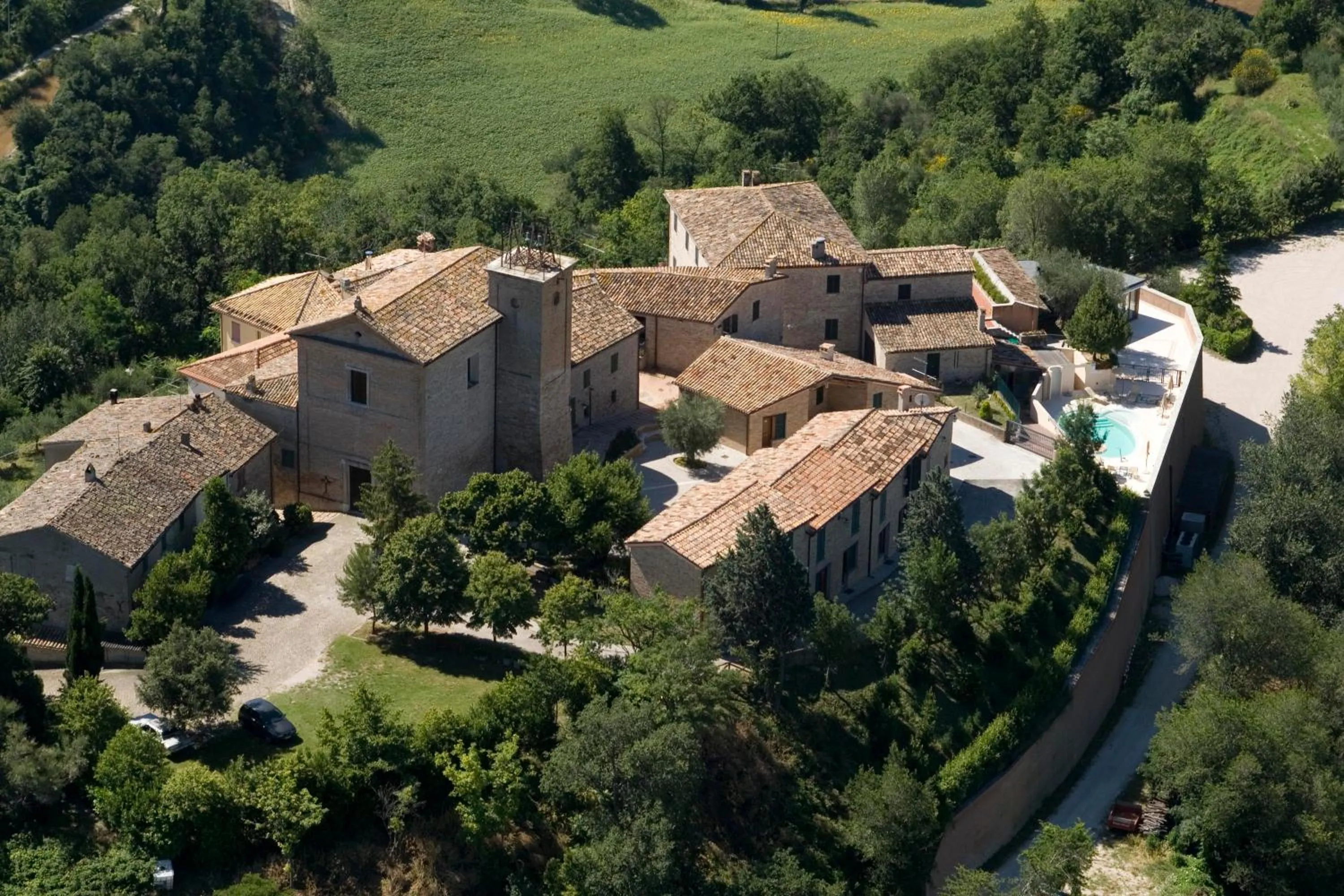 Bird's eye view in Casa Oliva borgo del Benessere delle Marche
