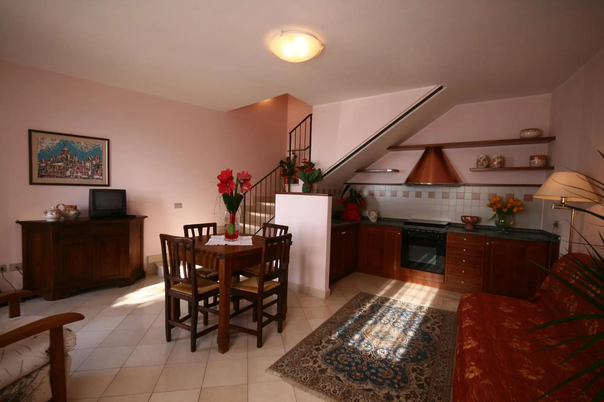 Kitchen or kitchenette in Casa Oliva borgo del Benessere delle Marche