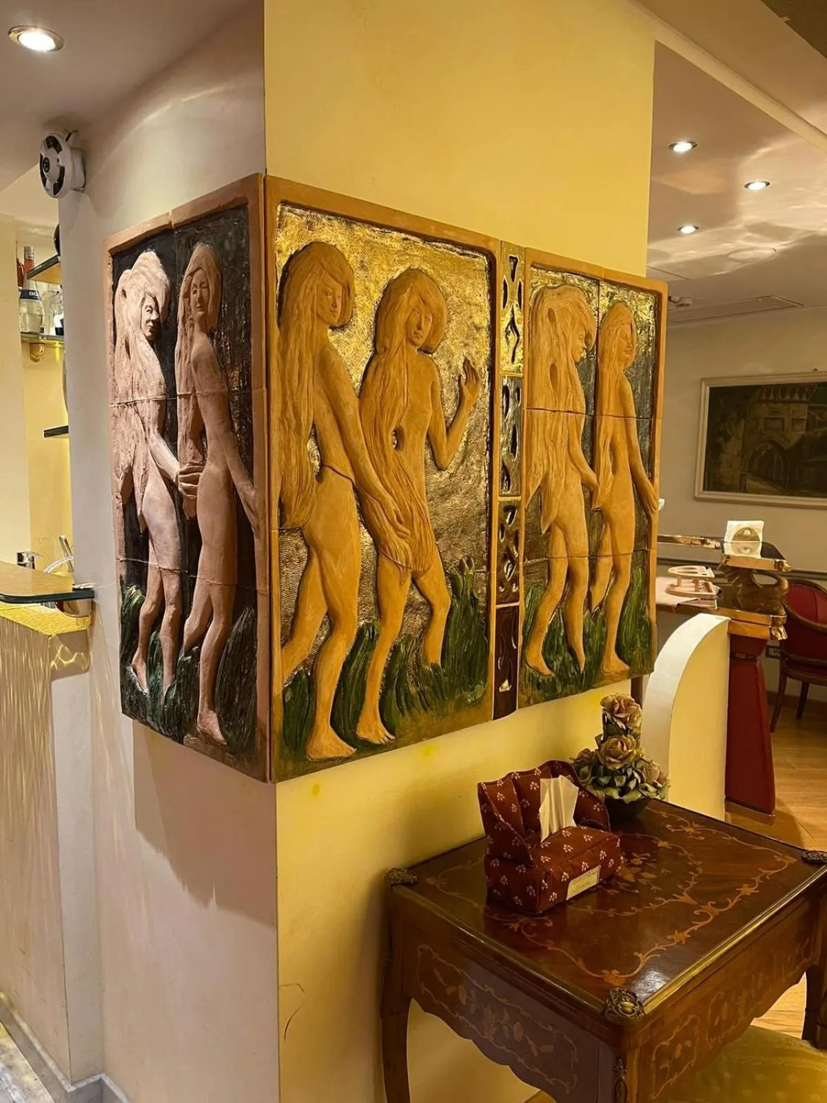 Decorative detail in Hotel Roma