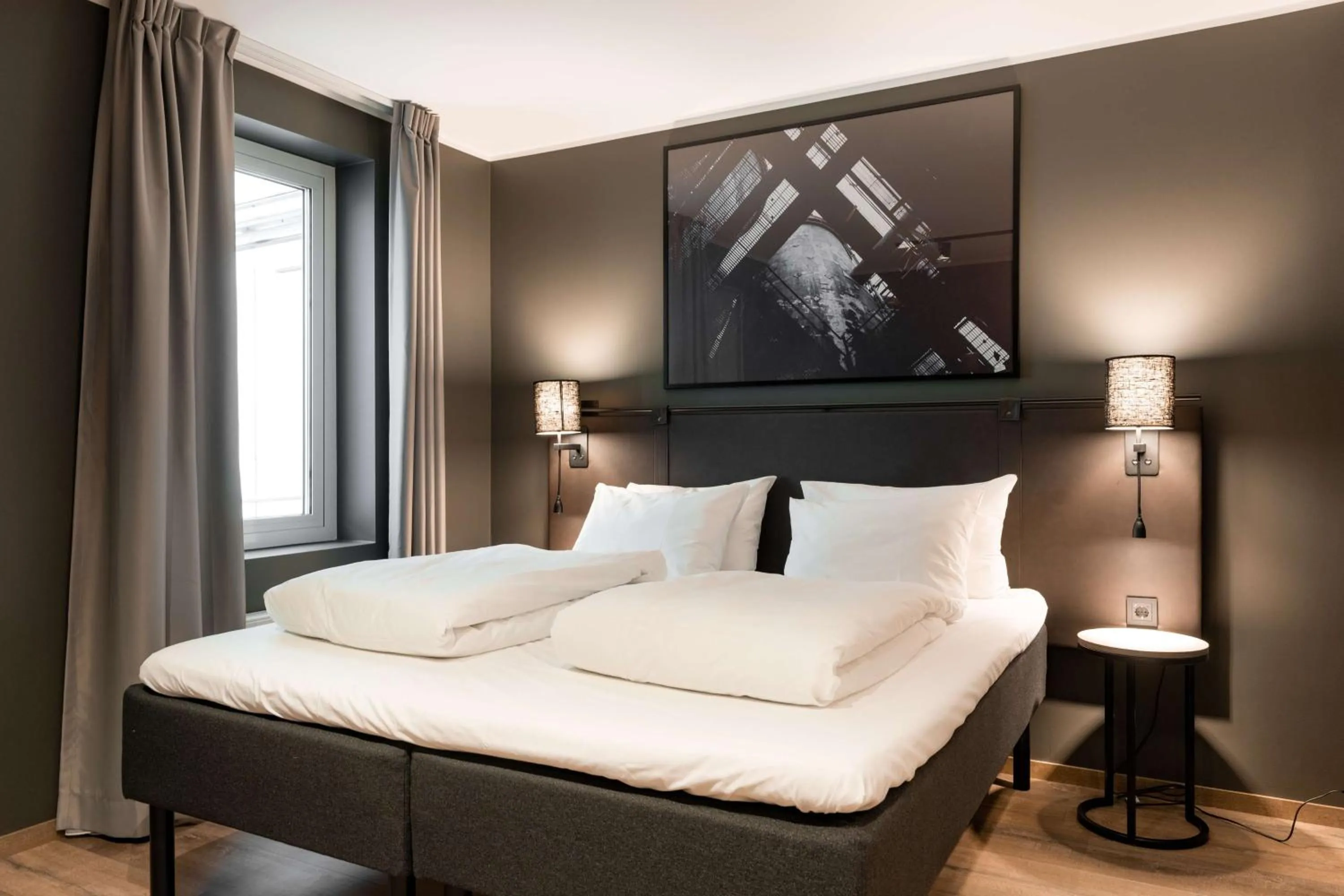 Bedroom, Bed in Scandic Vulkan