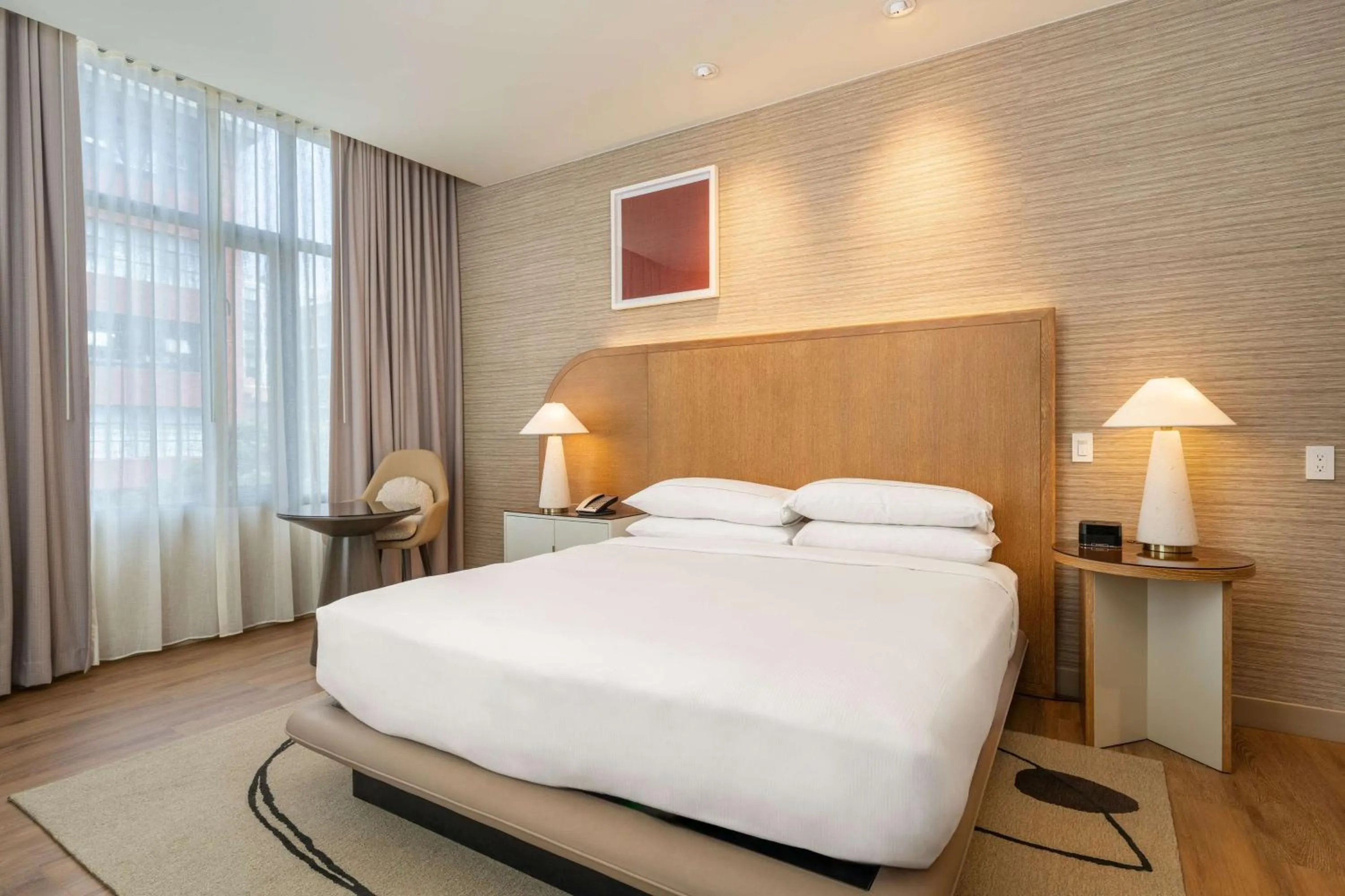 Bed in Hilton San Diego Gaslamp Quarter