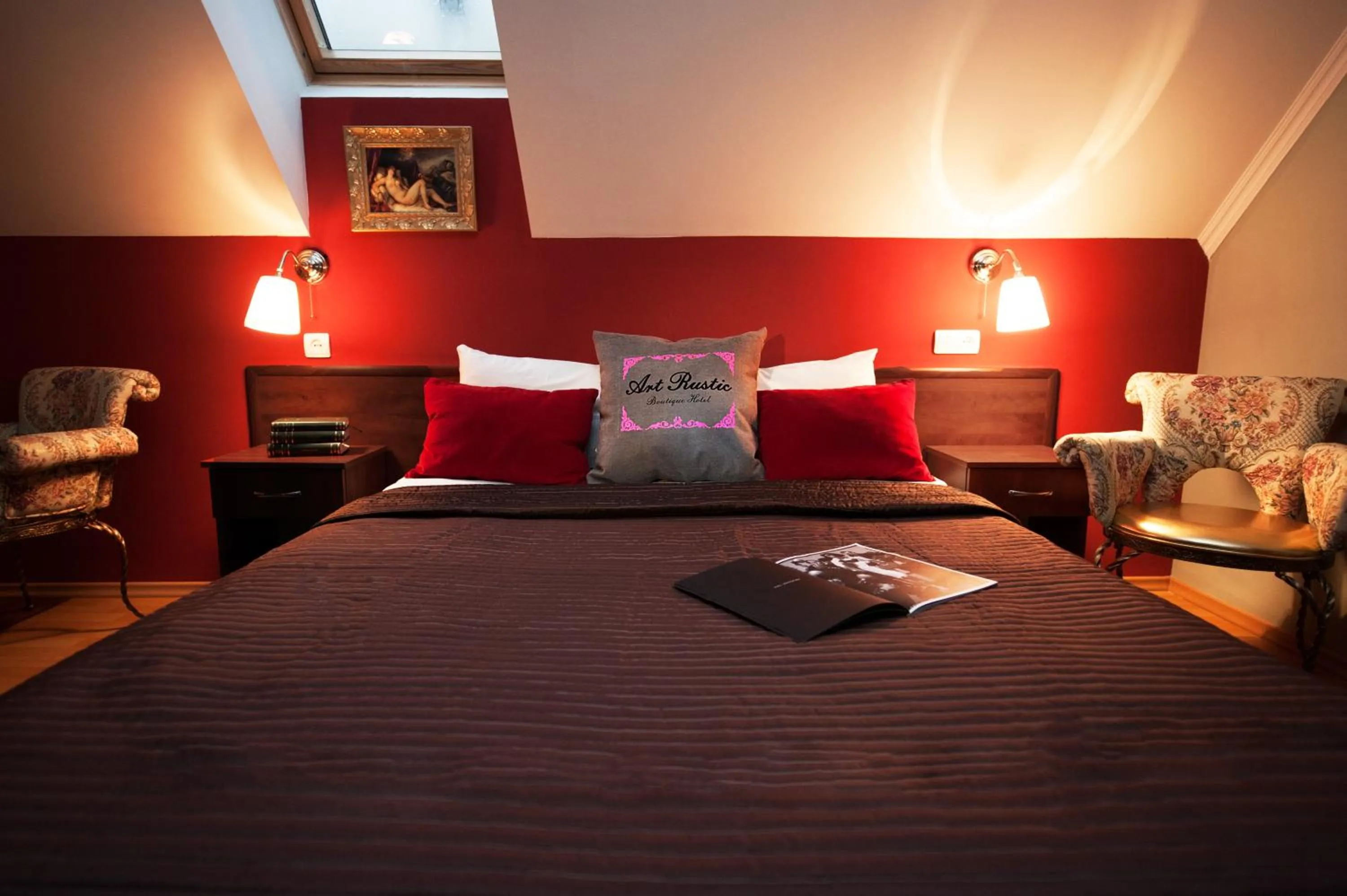 Bed in Art-Rustic Boutique Hotel