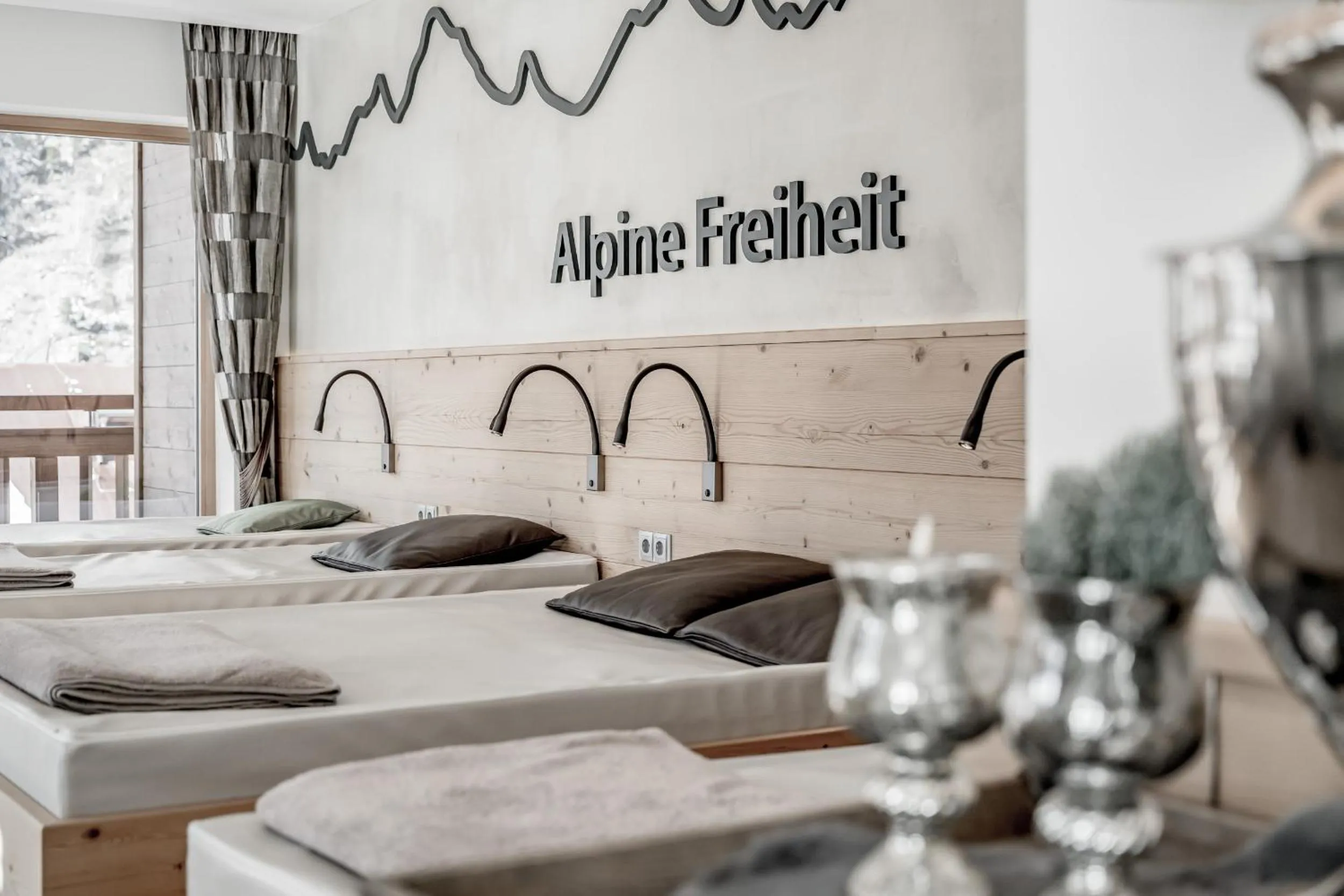 Sauna, Bed in Hotel Jenewein