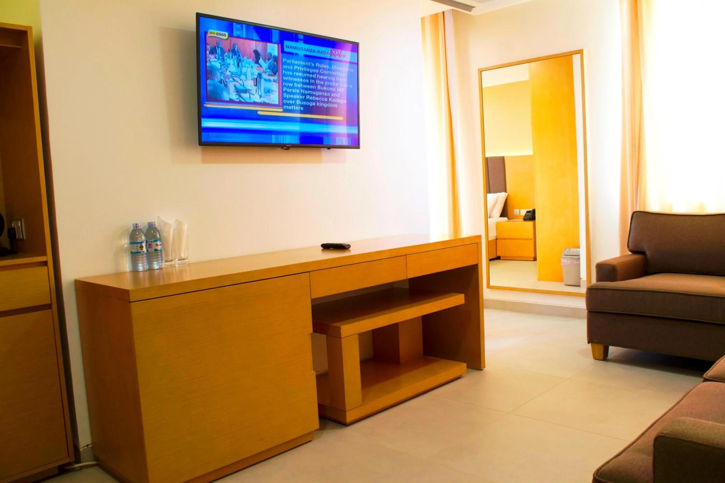 Living room in K Hotels Entebbe