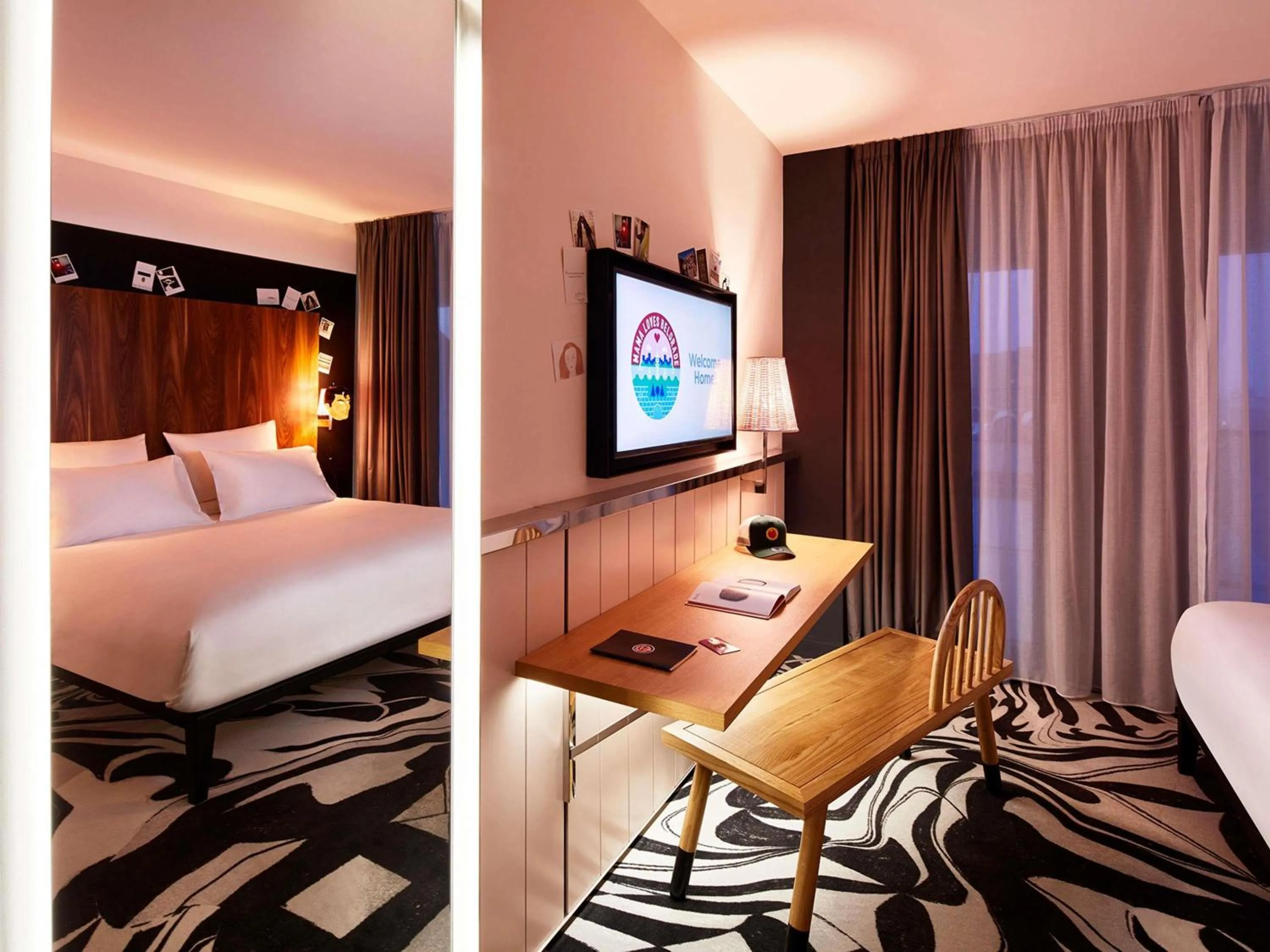 Bedroom, Bed in Mama Shelter Belgrade