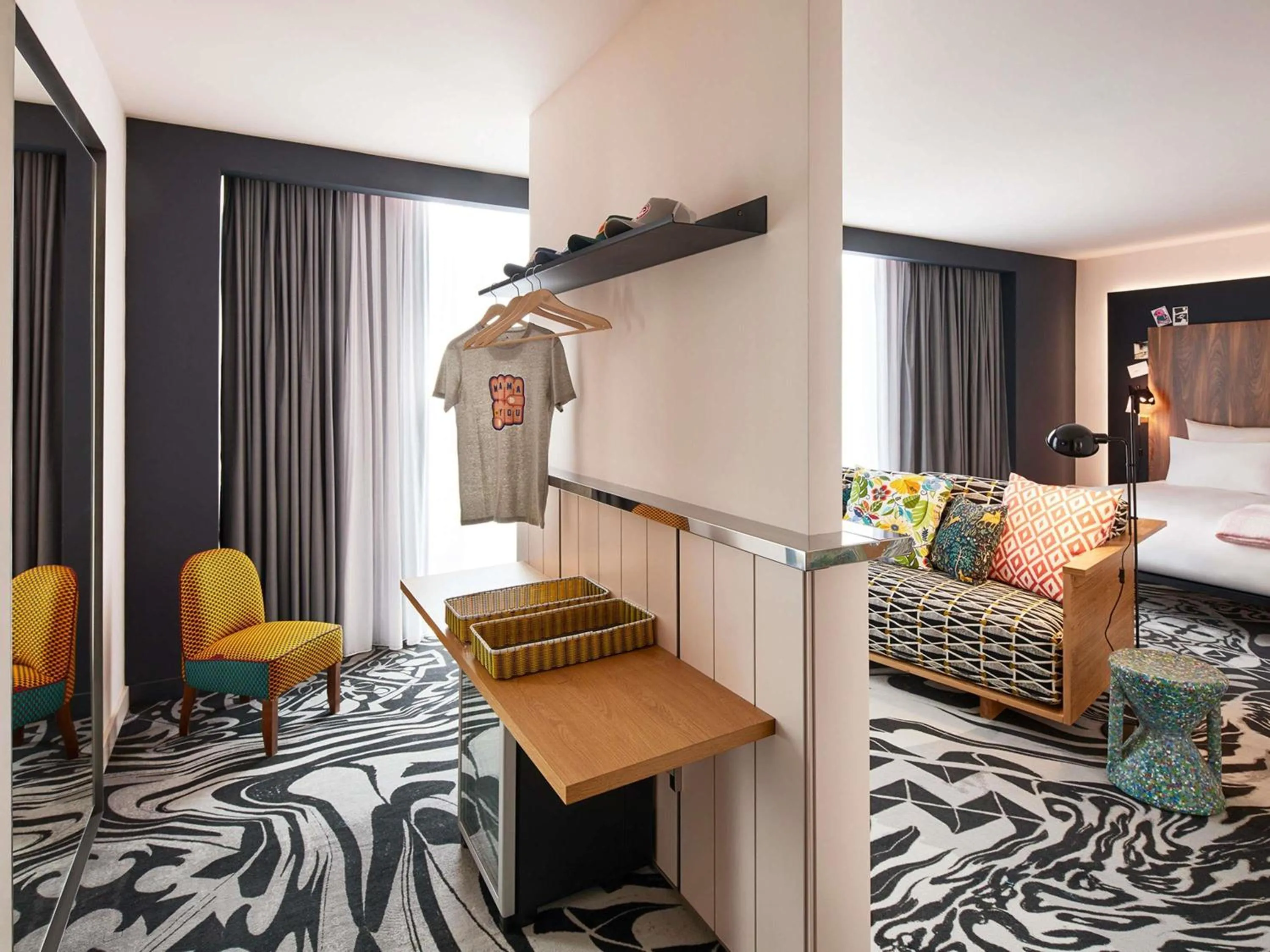 Bedroom, Bed in Mama Shelter Belgrade