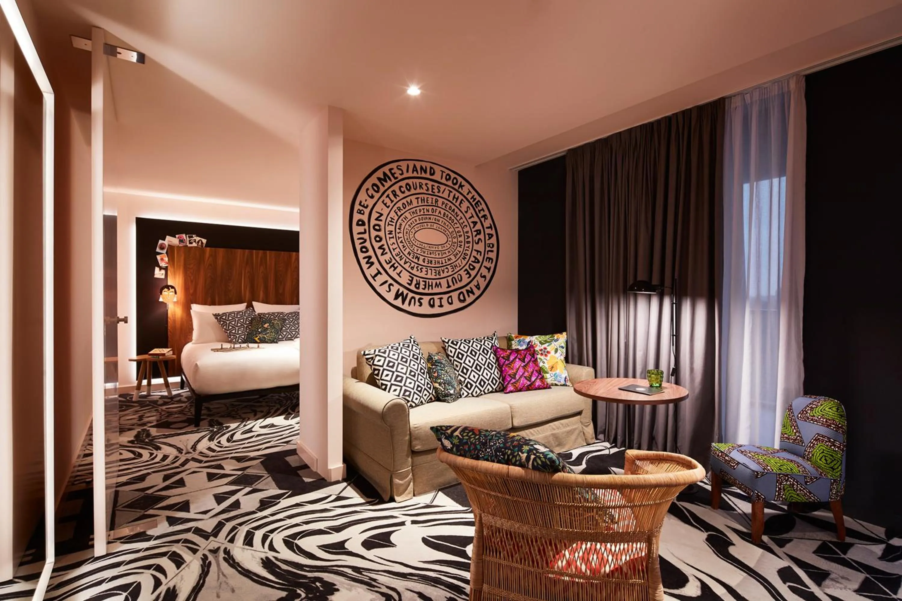 Bed in Mama Shelter Belgrade