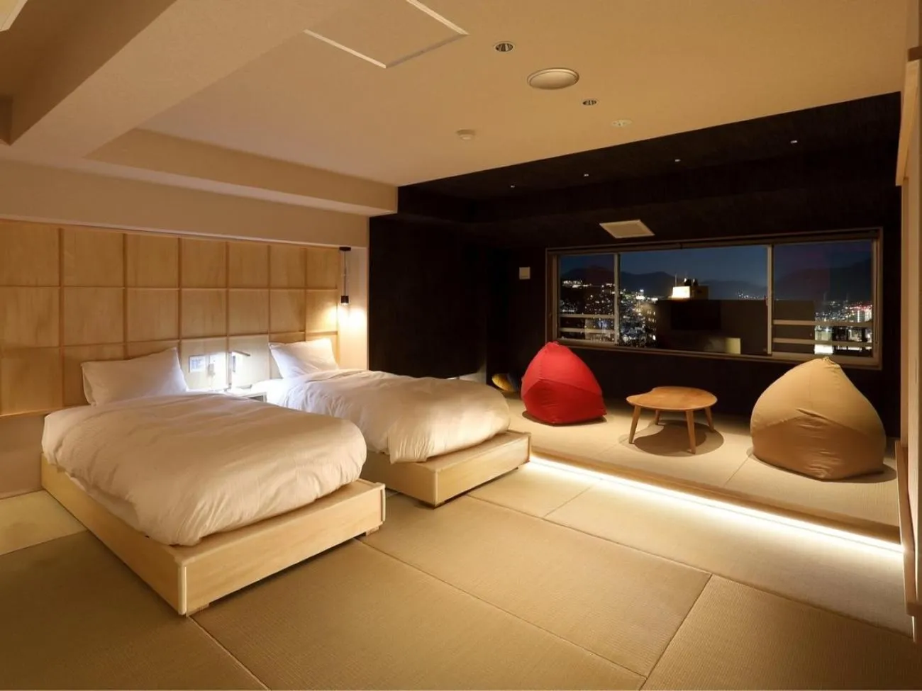 Photo of the whole room, Bed in Nagasaki Sky Hotel