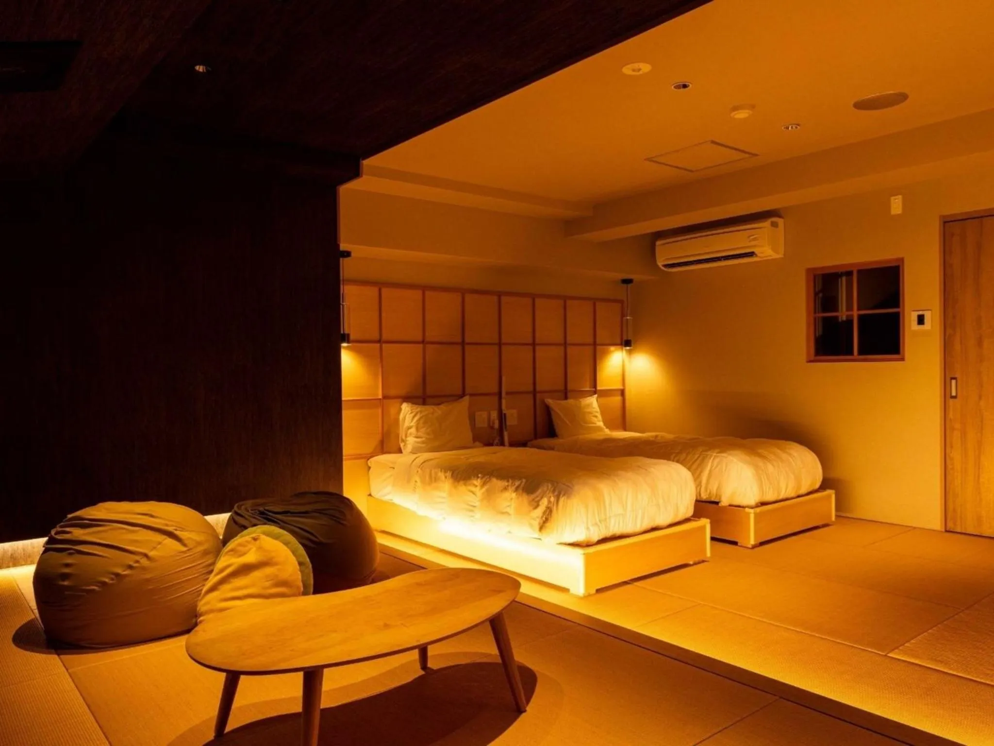 Bed in Nagasaki Sky Hotel