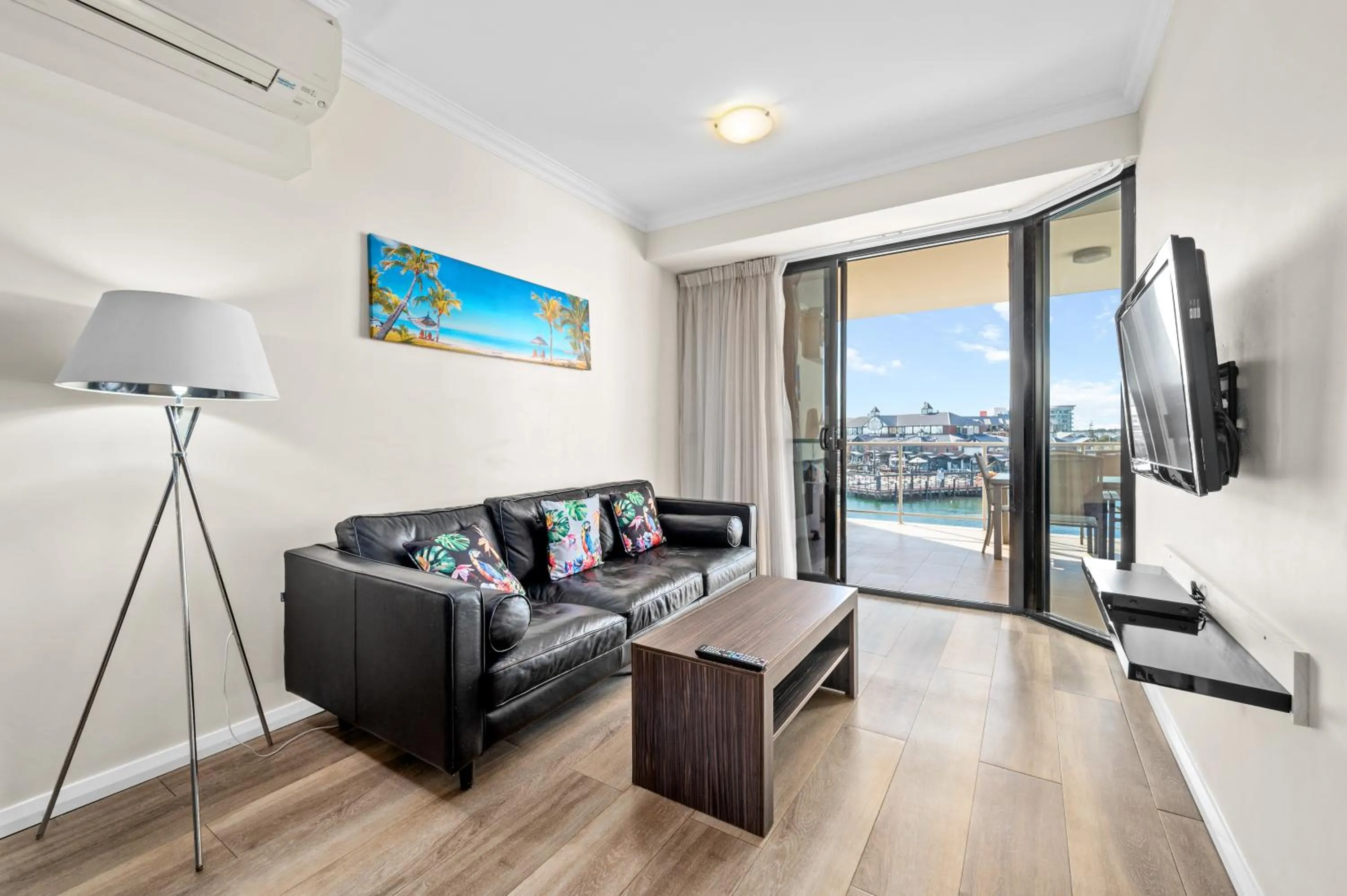 Living room in Dolphin Quay Apartments