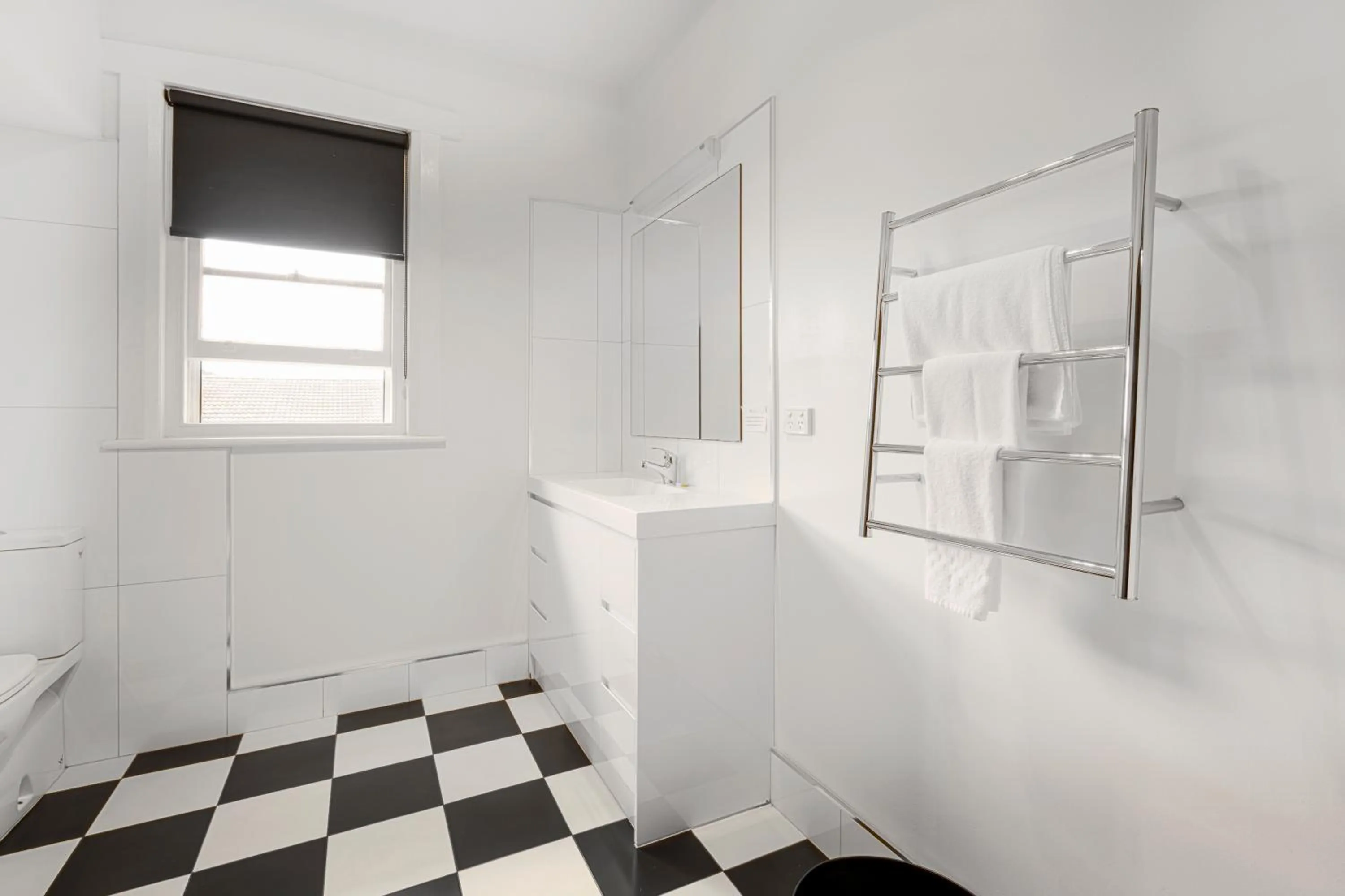 Toilet in Graham Apartments