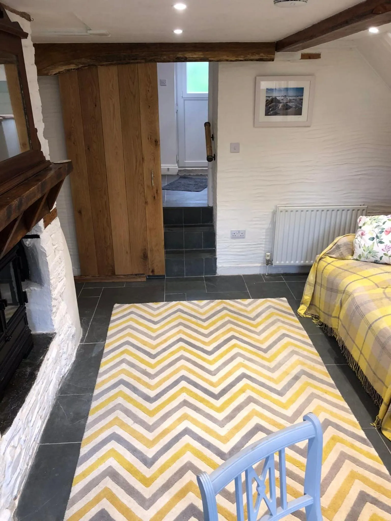 Living room, Bed in Priory Cottage Bodmin