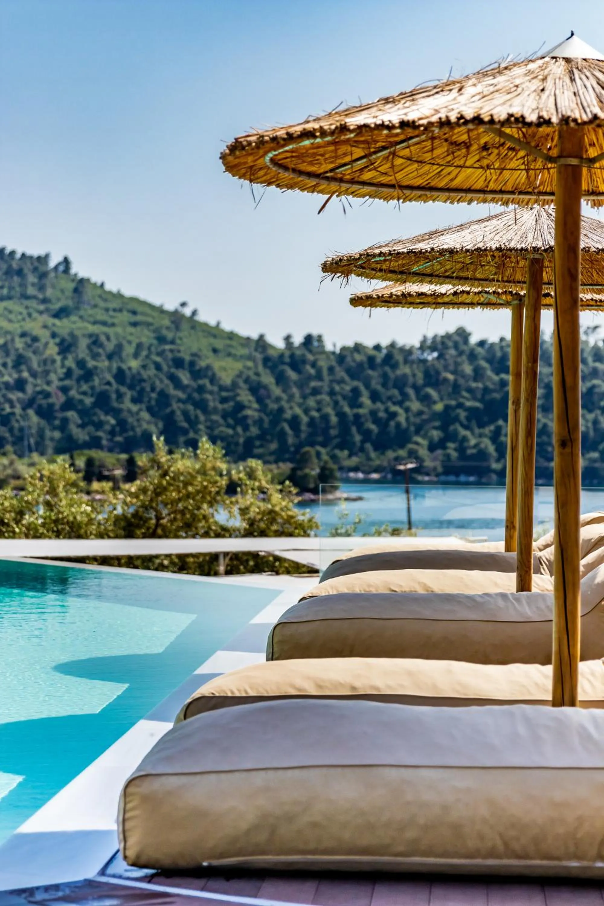 Pool view in Panormos Beach Hotel Skopelos