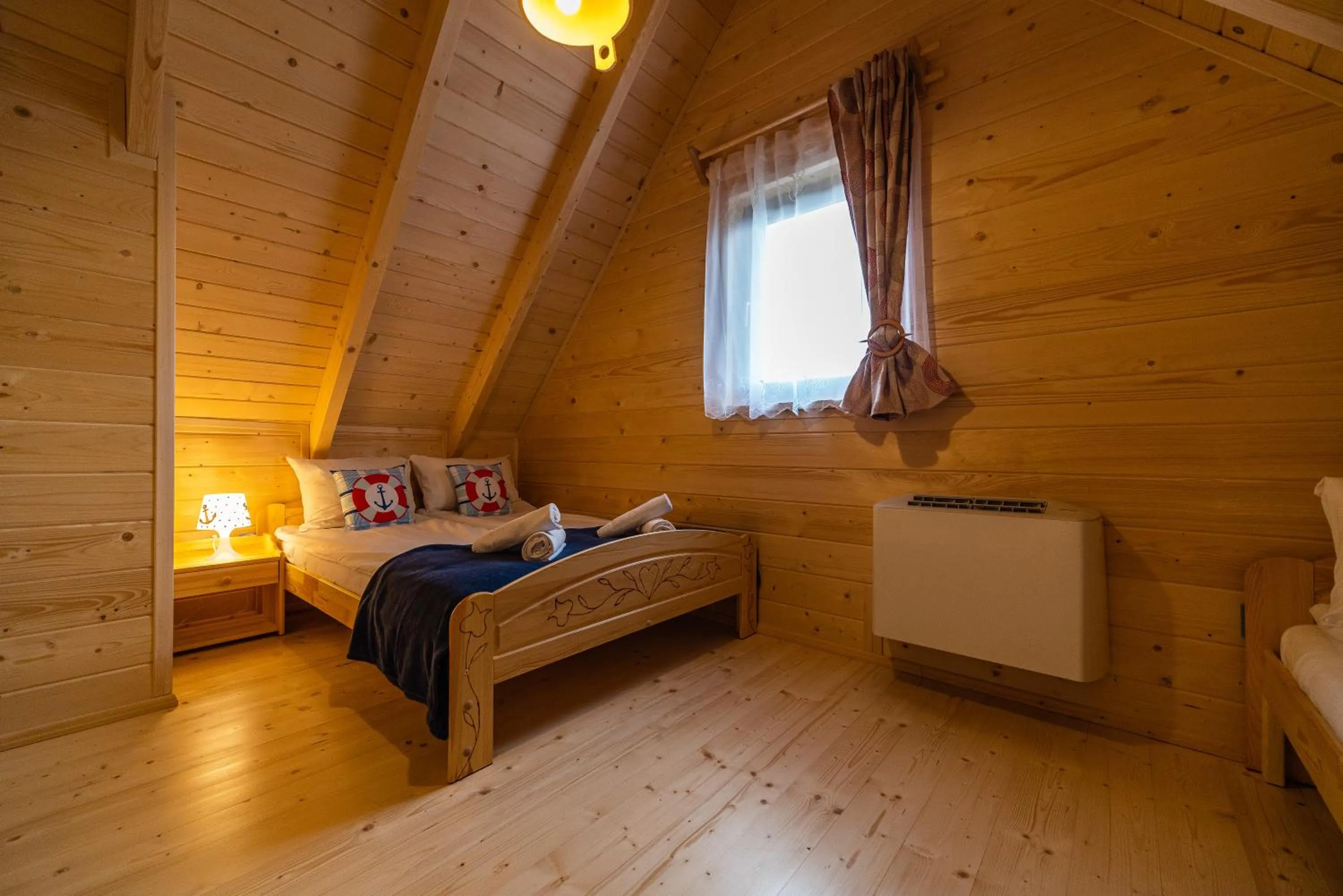 Living room, Bed in Eko domki MaMastra Szaflary