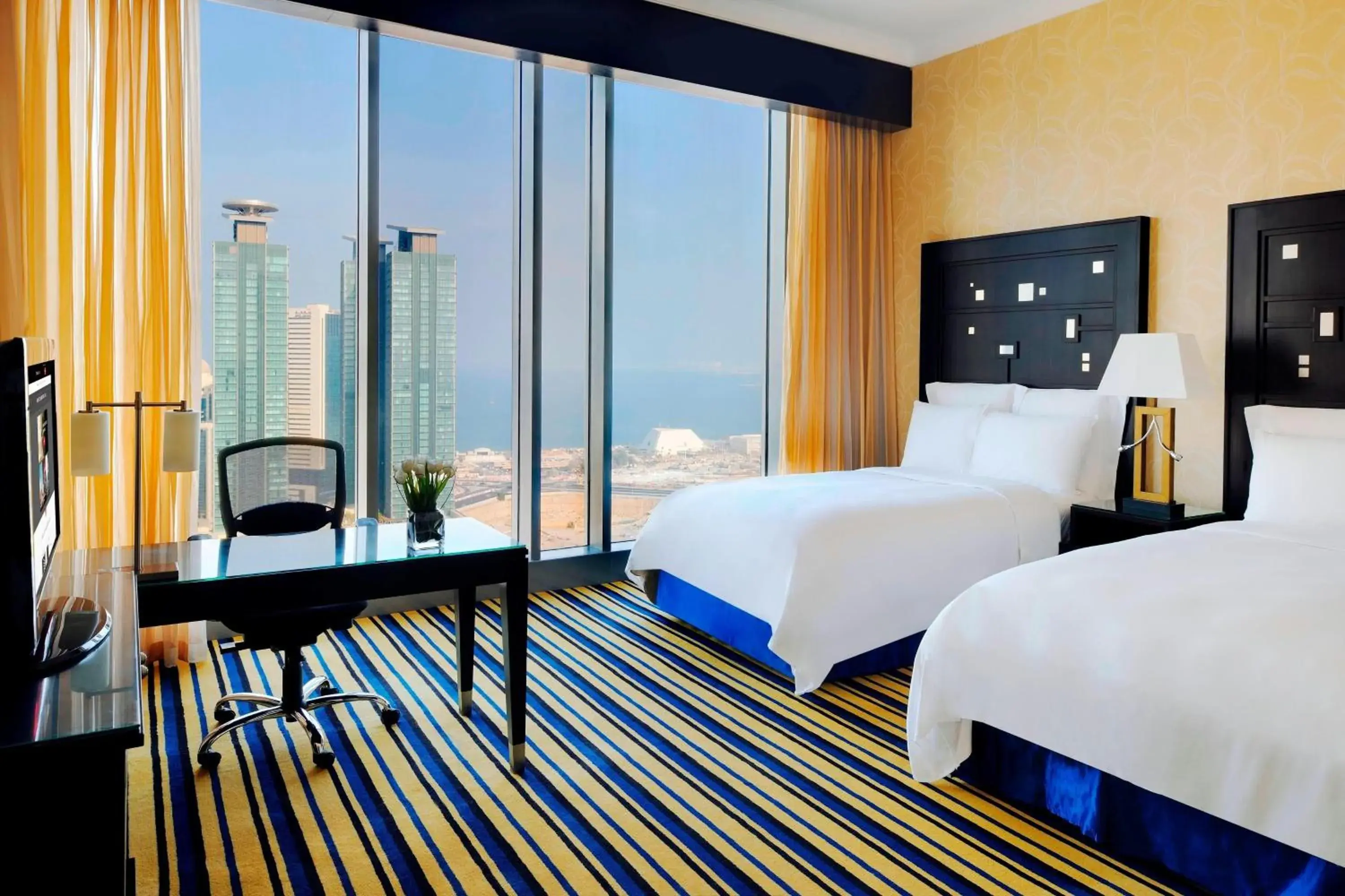 Superior Twin Room with Beach Access in Marriott Marquis City Center Doha Hotel Superior Twin Room with Beach Access in Marriott Marquis City Center Doha Hotel