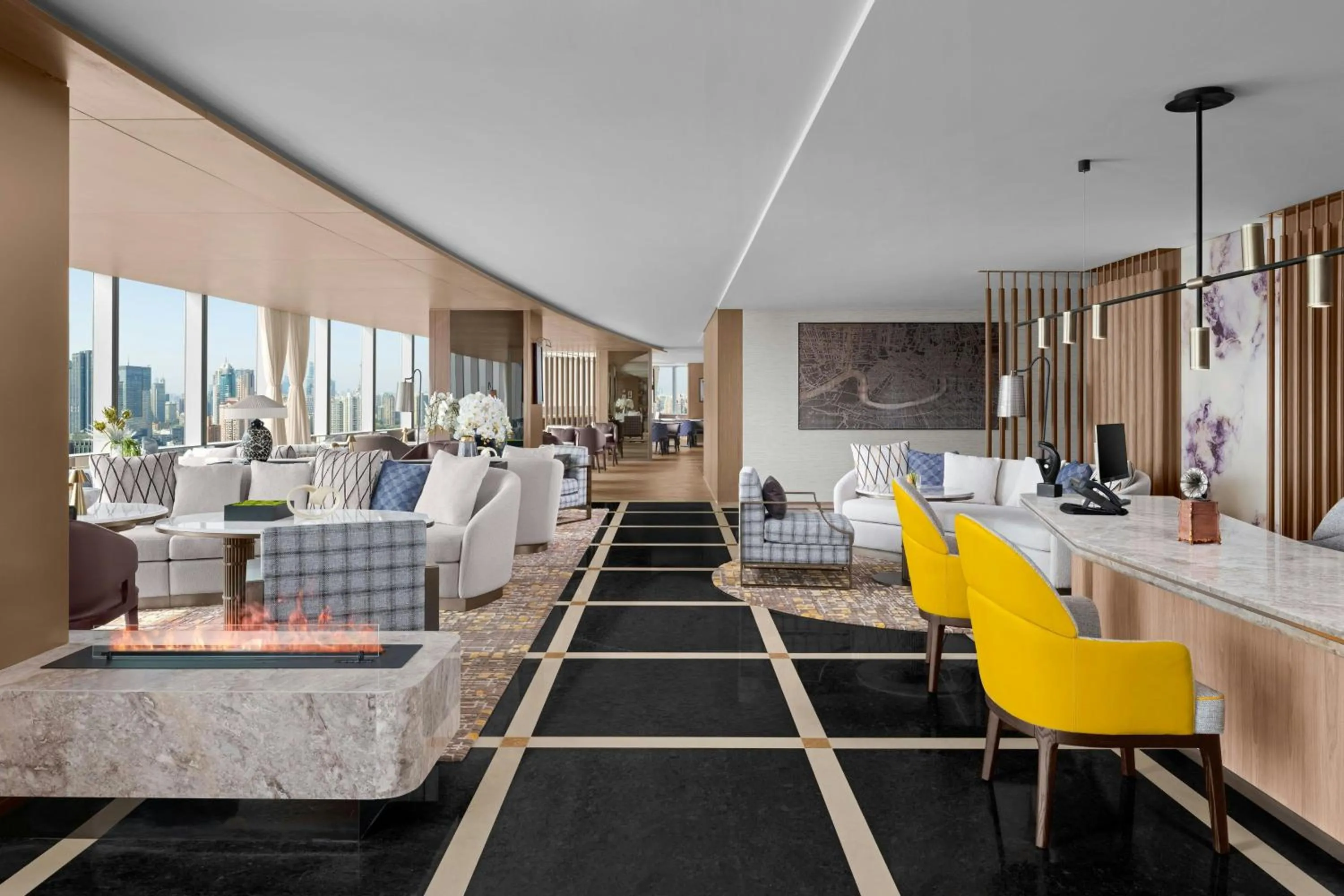 Lounge or bar in Shanghai Marriott Marquis City Centre