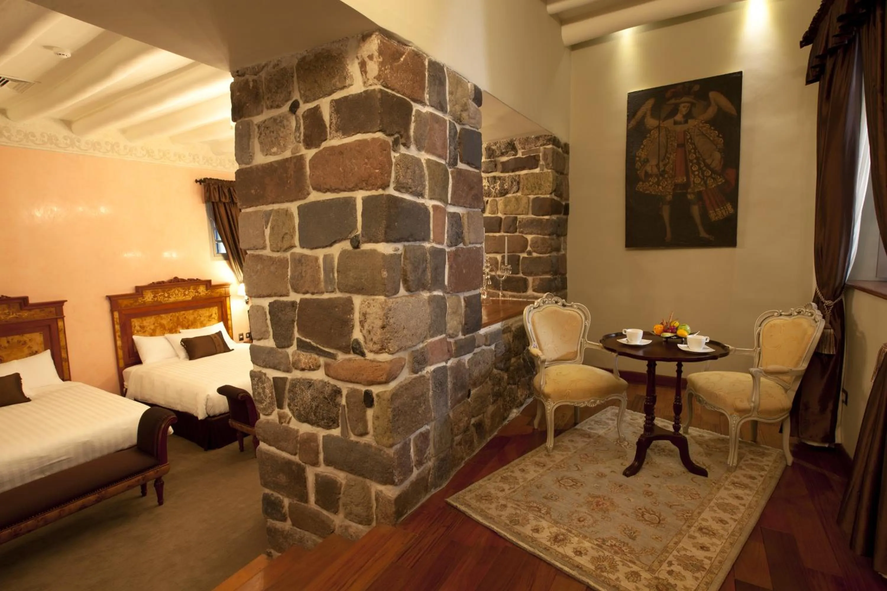 Decorative detail, Bed in Aranwa Cusco Boutique Hotel