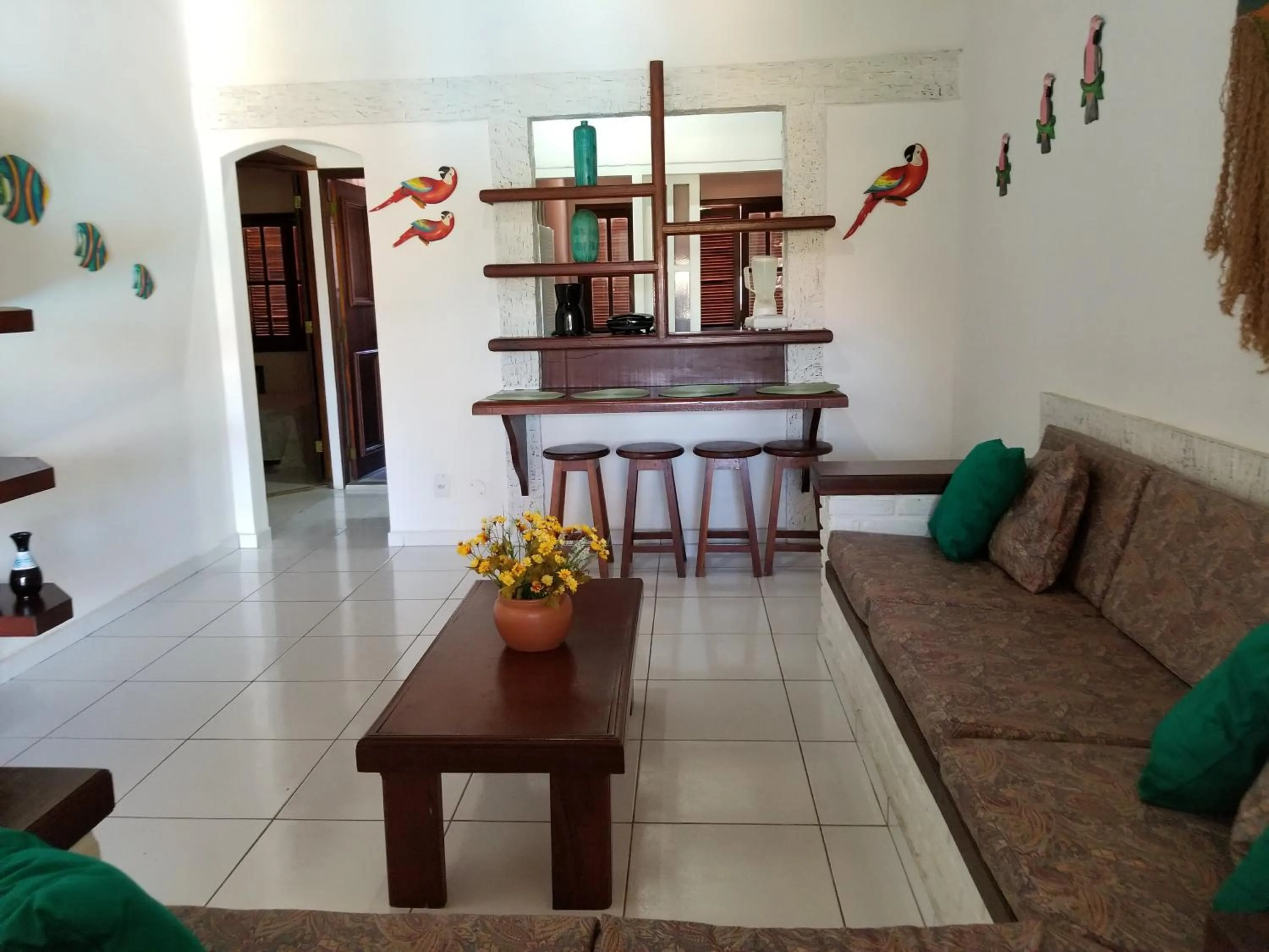 Living room in Flat - Geribá Apart Hotel