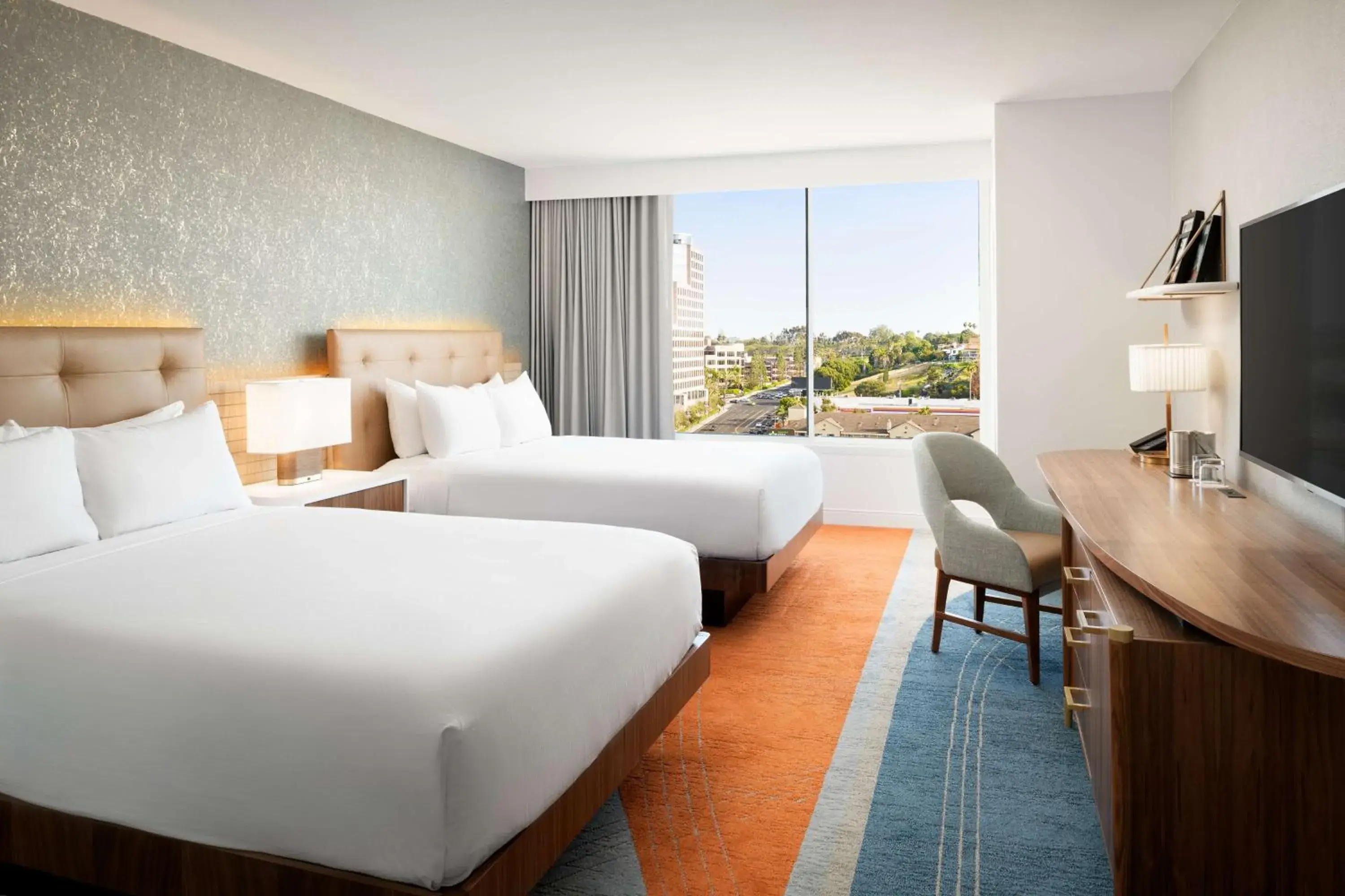 Premier Queen Room with Two Queen Beds - High Floor in Hilton Los Angeles-Culver City, CA Premier Queen Room with Two Queen Beds - High Floor in Hilton Los Angeles-Culver City, CA