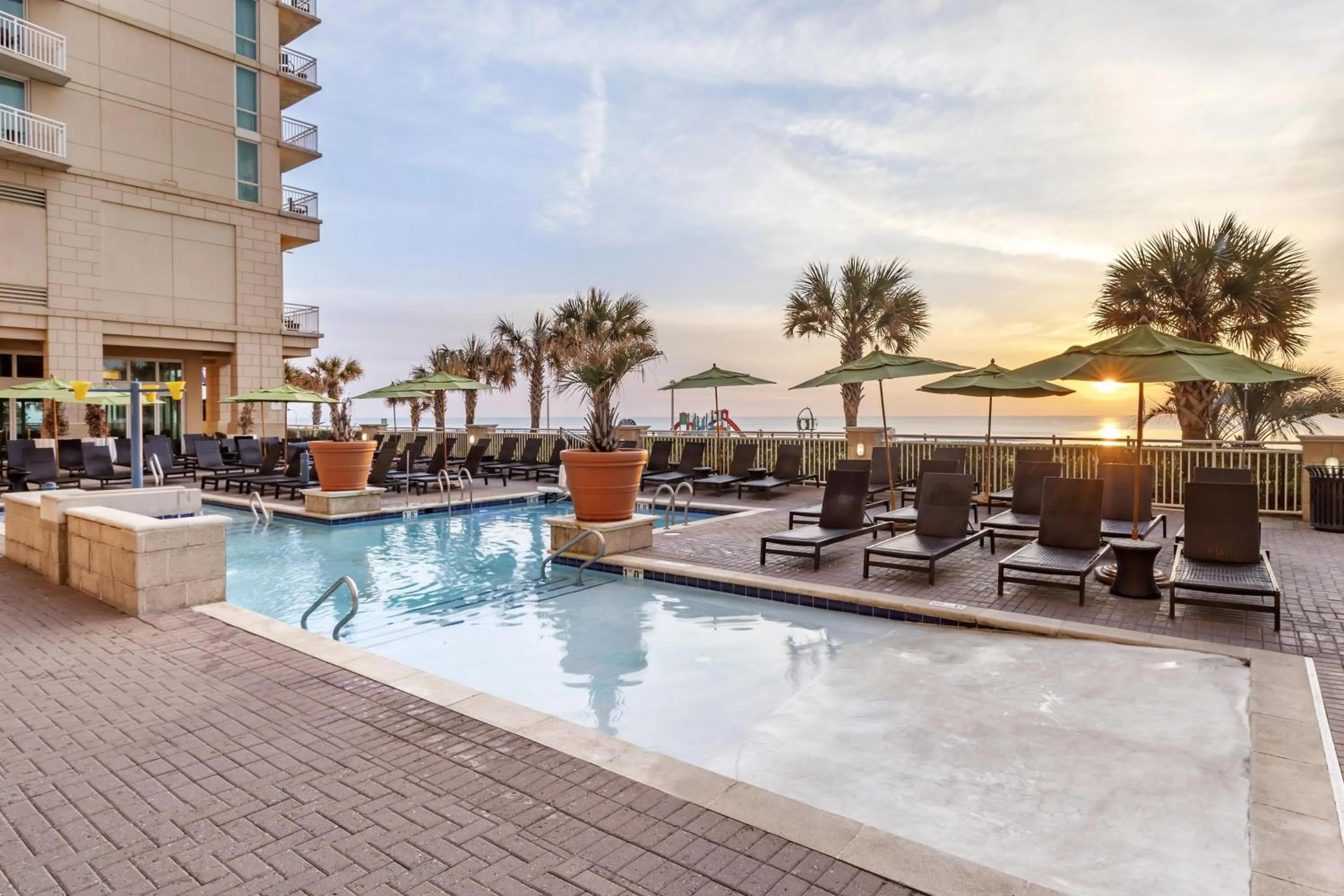 Pool view in Hilton Vacation Club Ocean Beach Club Virginia Beach