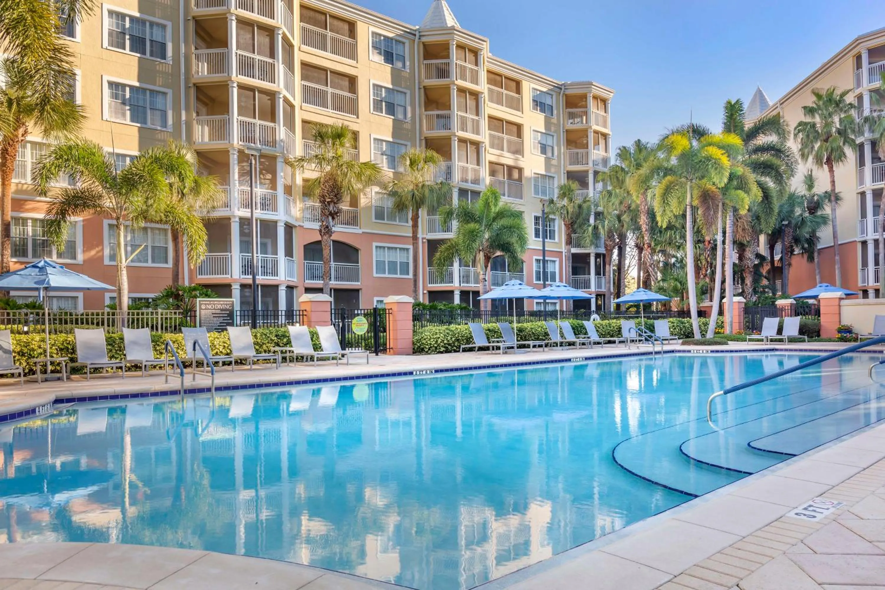Pool view in Hilton Grand Vacations Club SeaWorld Orlando