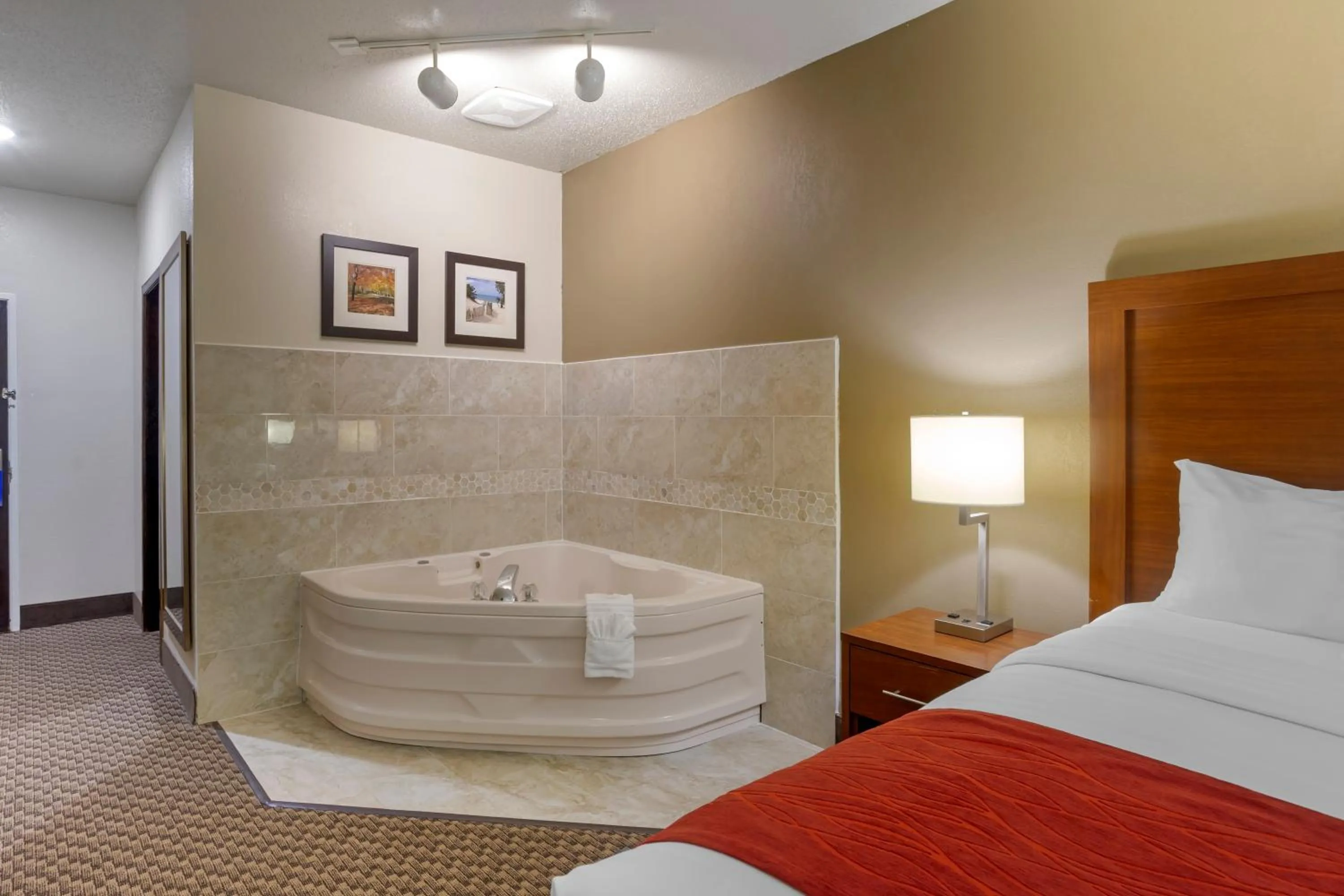 Hot Tub, Bed in Comfort Inn Hobart-Merrillville I-65