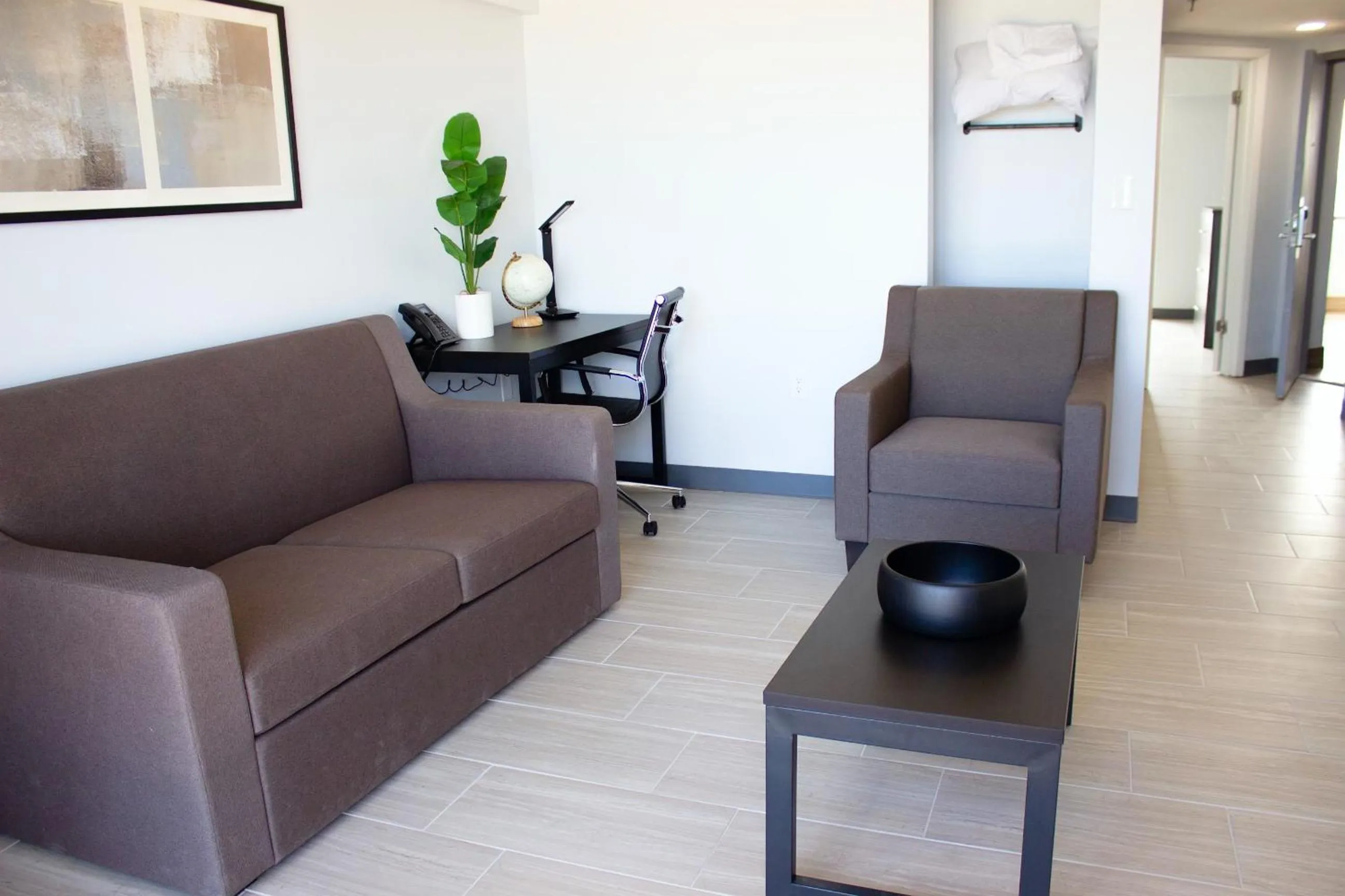 Living room in Sun & Sand Resort Oceanfront Suites