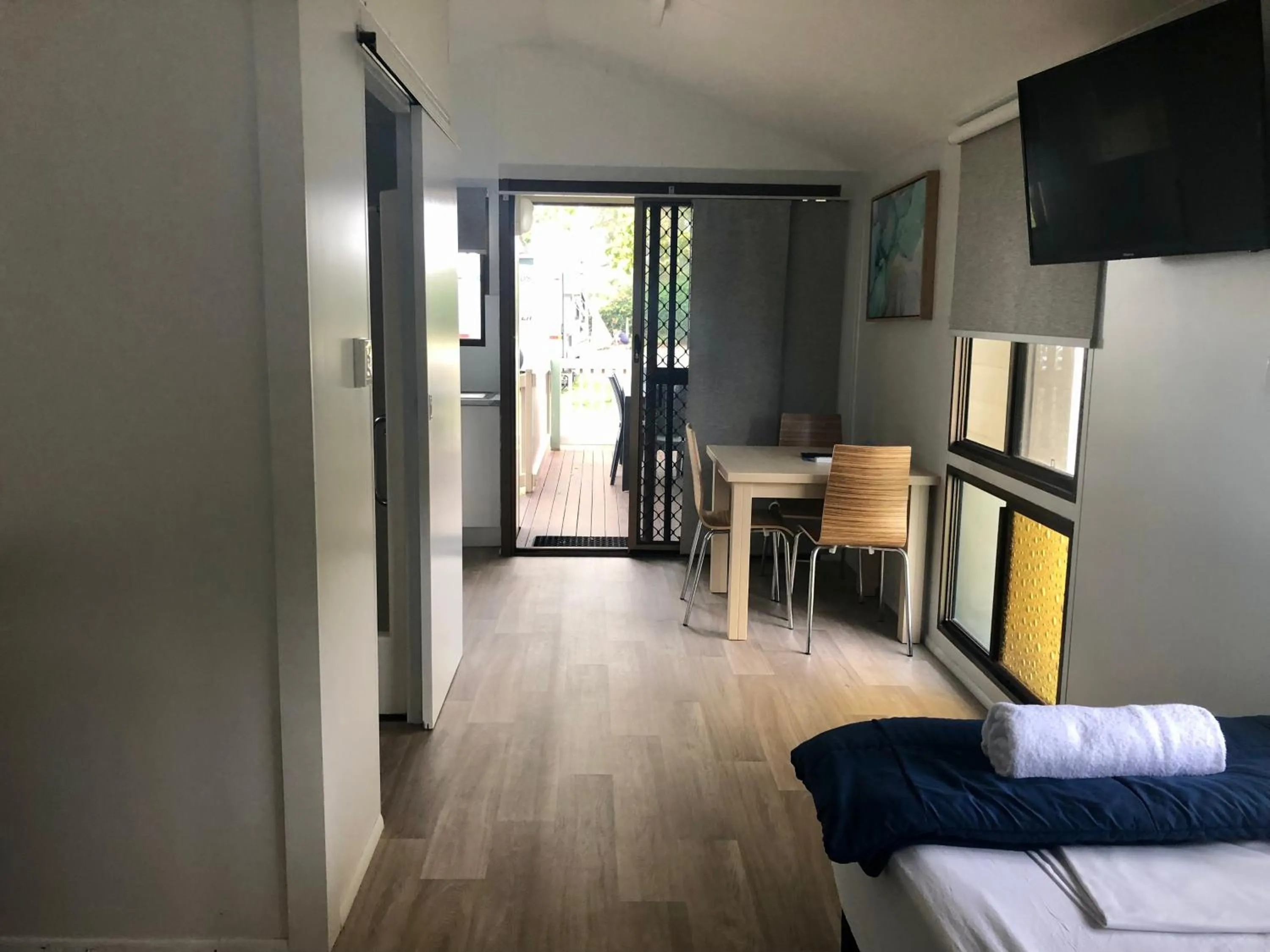 Bed in NRMA Woodgate Beach Holiday Park