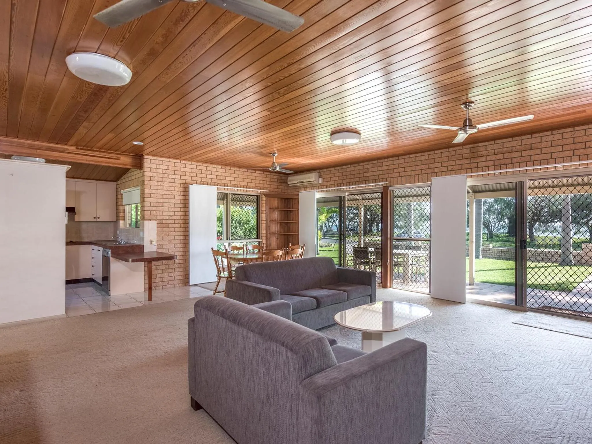 Living room in NRMA Woodgate Beach Holiday Park