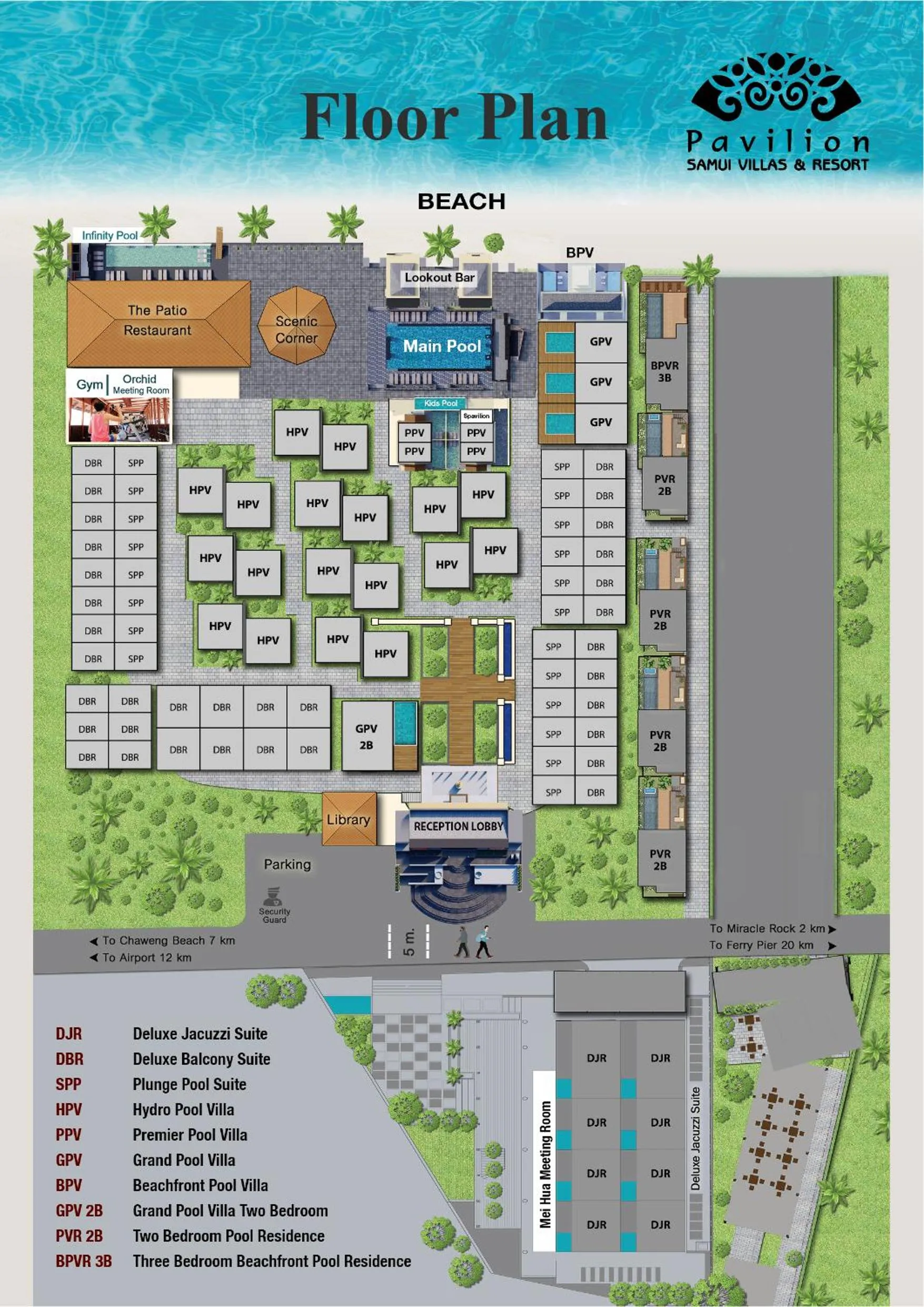 Floor plan in Pavilion Samui Villas and Resort - SHA Extra Plus