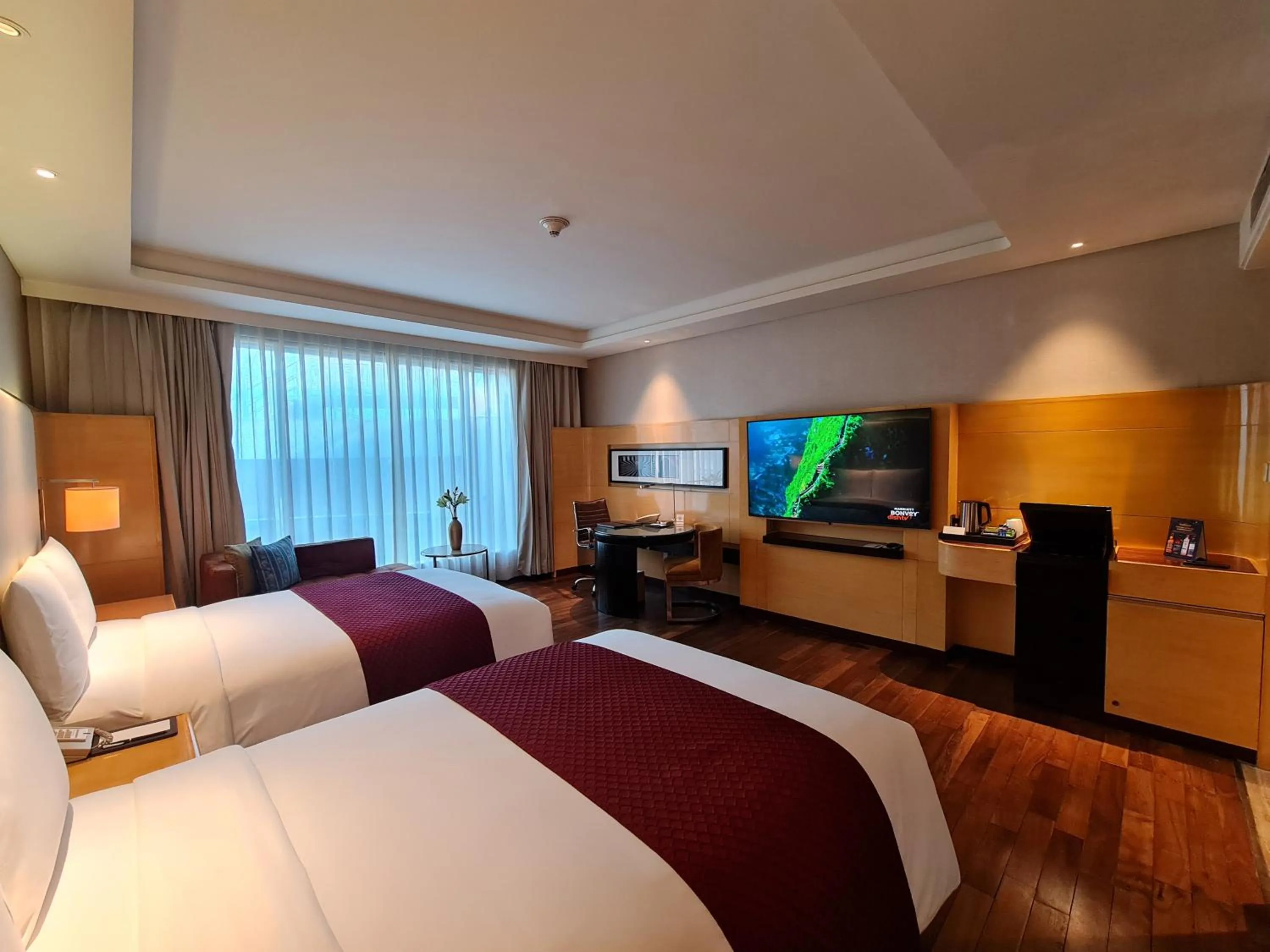 Bed in JW Marriott Hotel Chandigarh