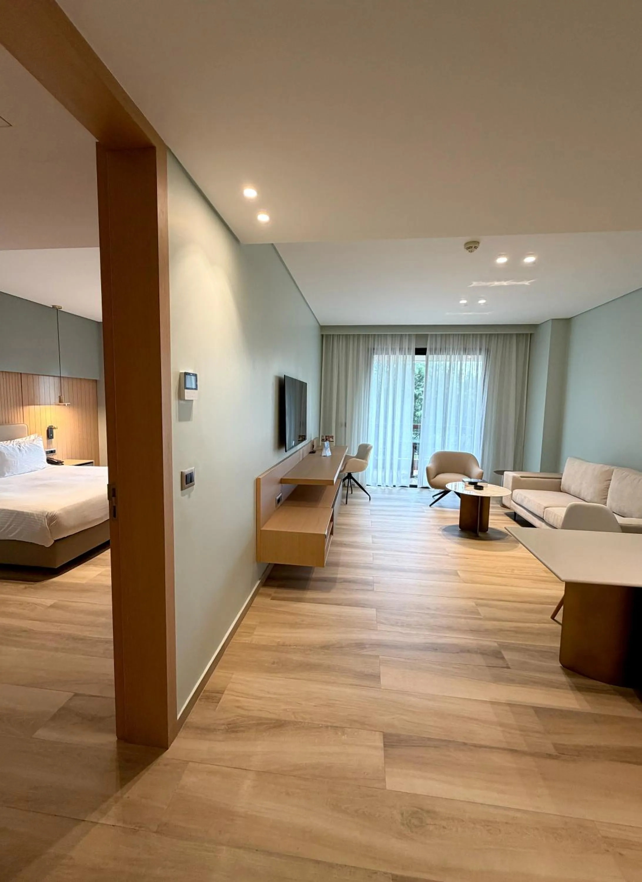 Bed in ParkTower Suites