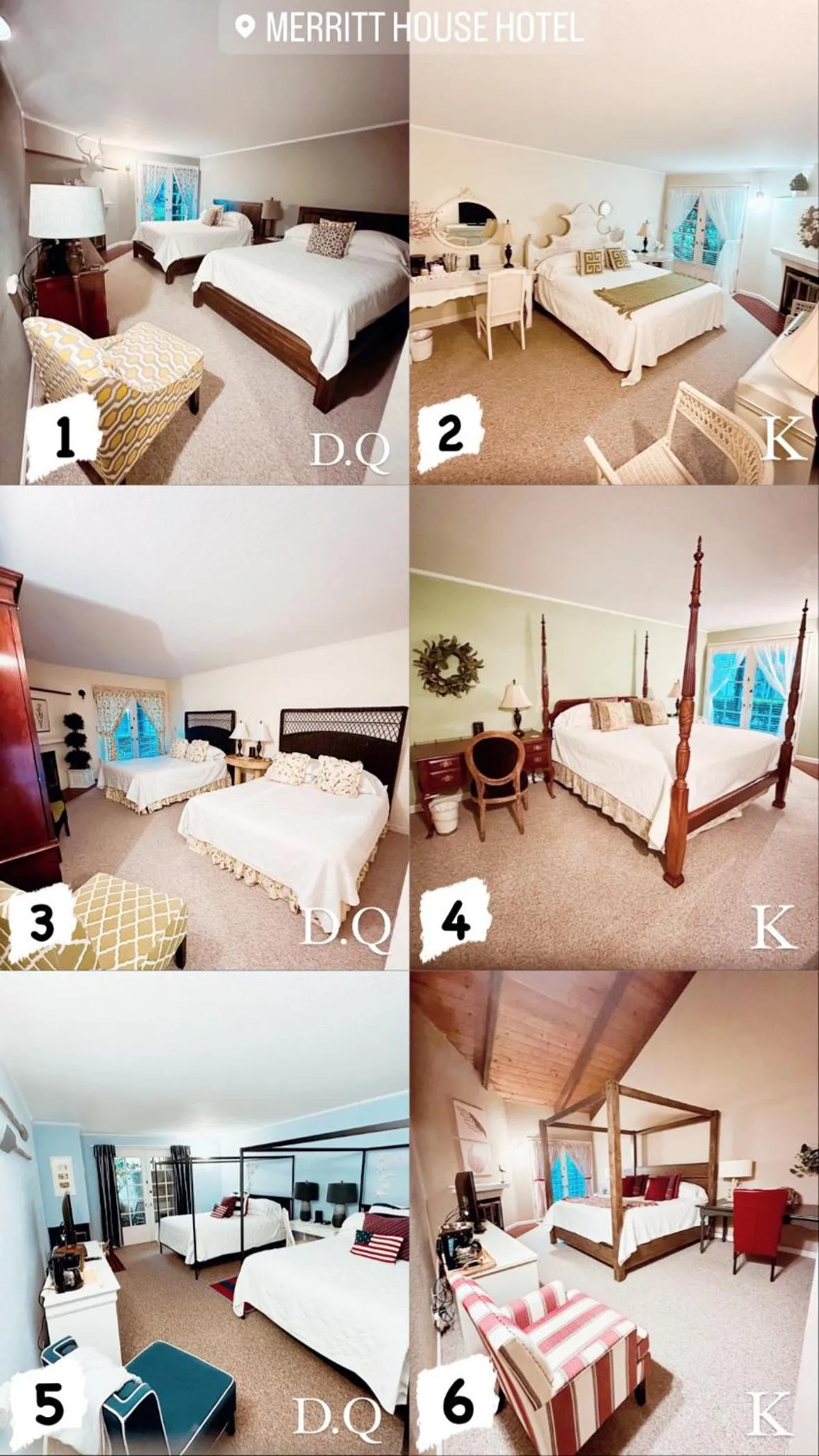 Bed in Merritt House Hotel