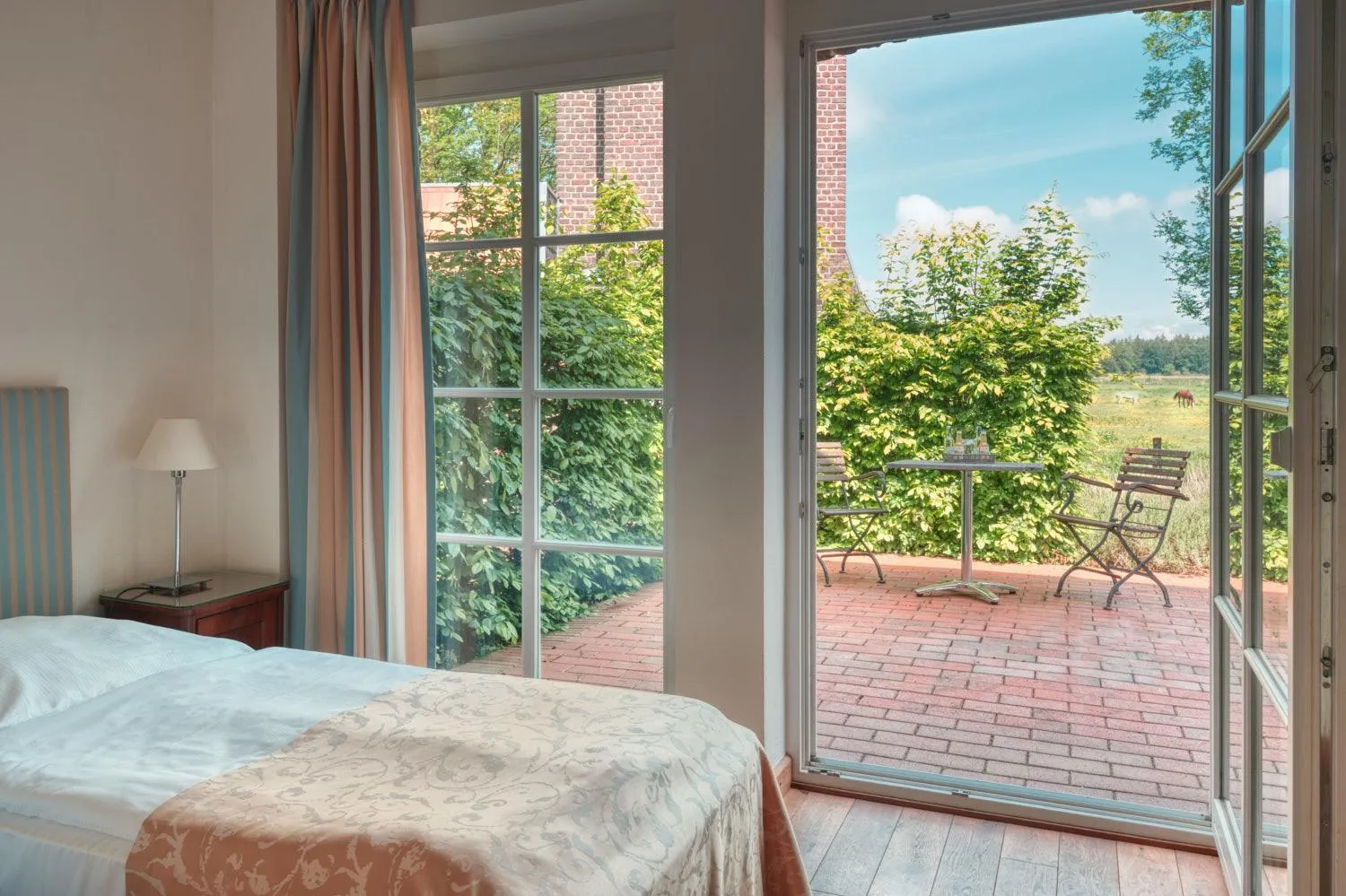 Balcony/Terrace, Bed in Schloss Wissen